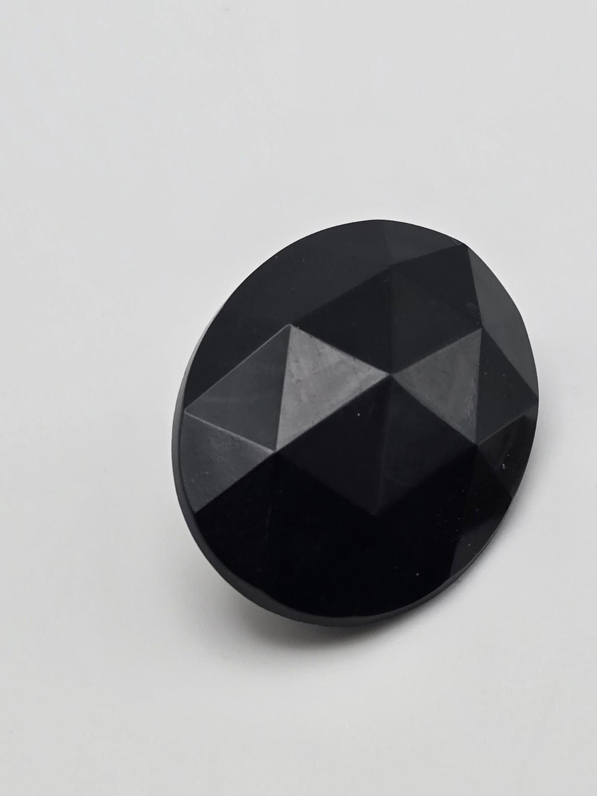 Other Vintage Les Bernard Oval Black Faceted Lucite Clip Earrings Size ONE SIZE - 3 Thumbnail