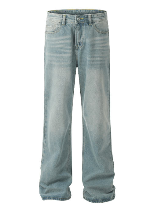 Japanese Brand × Jean Men's washed distressed casual light blue jeans Size US 32 / EU 48 - 5 Thumbnail