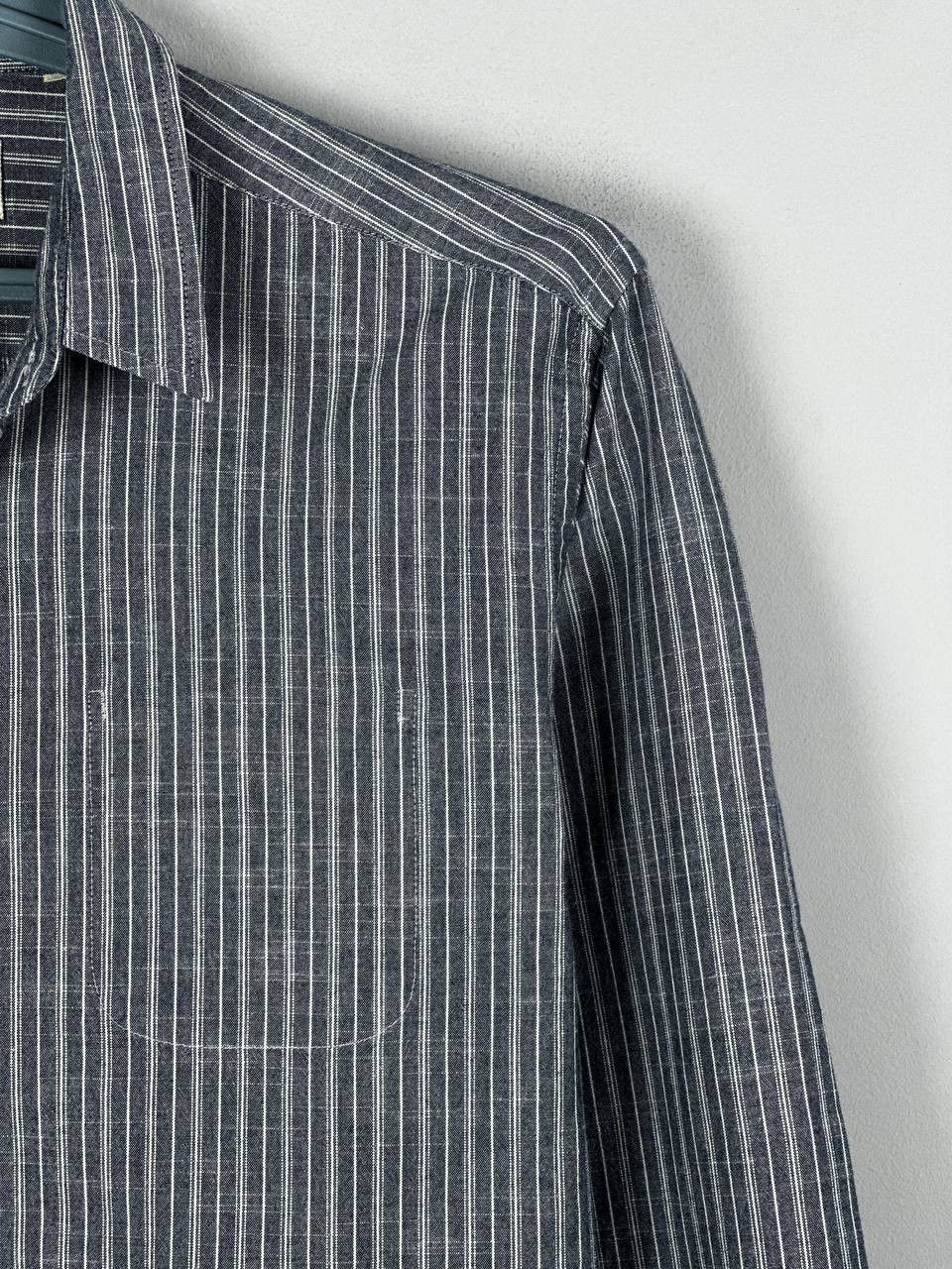 Oliver Spencer Oliver Spencer Luxury Cotton Casual Shirt Grey Size US L / EU 52-54 / 3 - 5 Thumbnail
