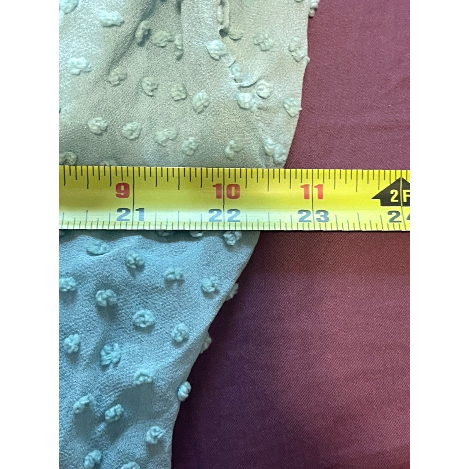 Alice + Olivia Alice + Olivia Blouse Women L Robins Egg Blue Polka Dot Pom Pom Silk Blend Balloon Sleeve Button Rhinestone Business Casual Party/Cocktail Size L / US 10 / IT 46 - 4 Thumbnail
