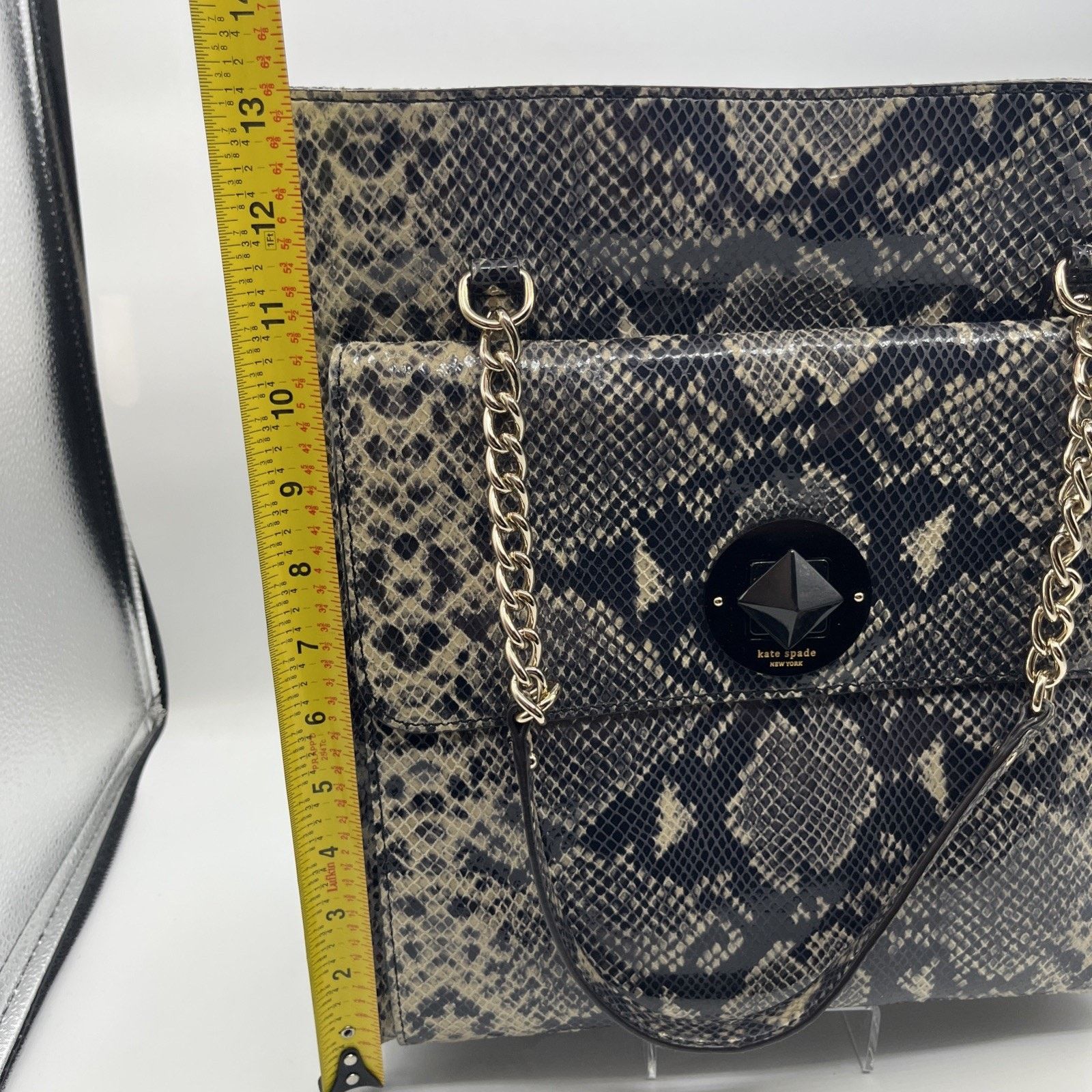 Kate Spade Kate Spade Grey Beige Snake Effect Leather South Kensington Size ONE SIZE - 17 Thumbnail