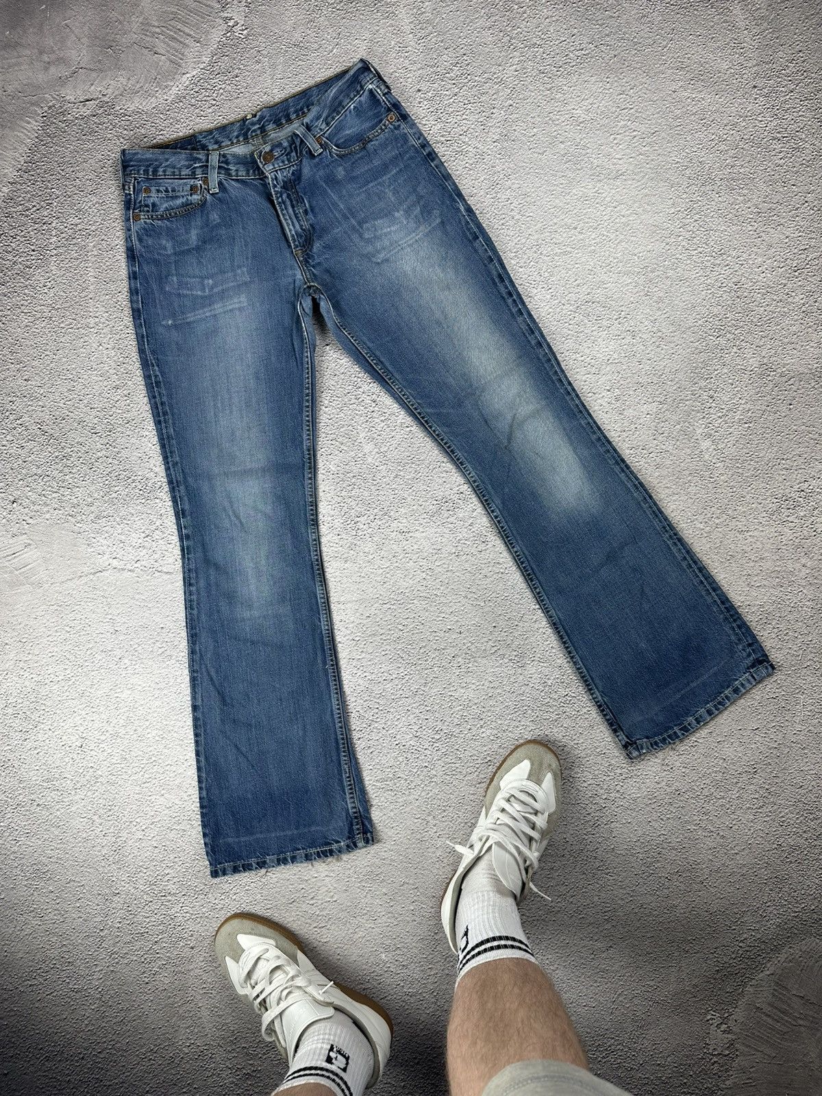 Levi's Vintage Clothing Vintage Levi’s 529 03 Baggy Bootcut Washed Denim Blue Jeans Size 32" / US 10 / IT 46 - 4 Thumbnail