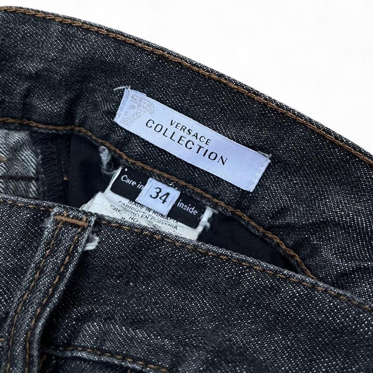 Versace Vintage Y2k Versace Collection Straight Fit Denim Jeans Size US 34 / EU 50 - 5 Thumbnail