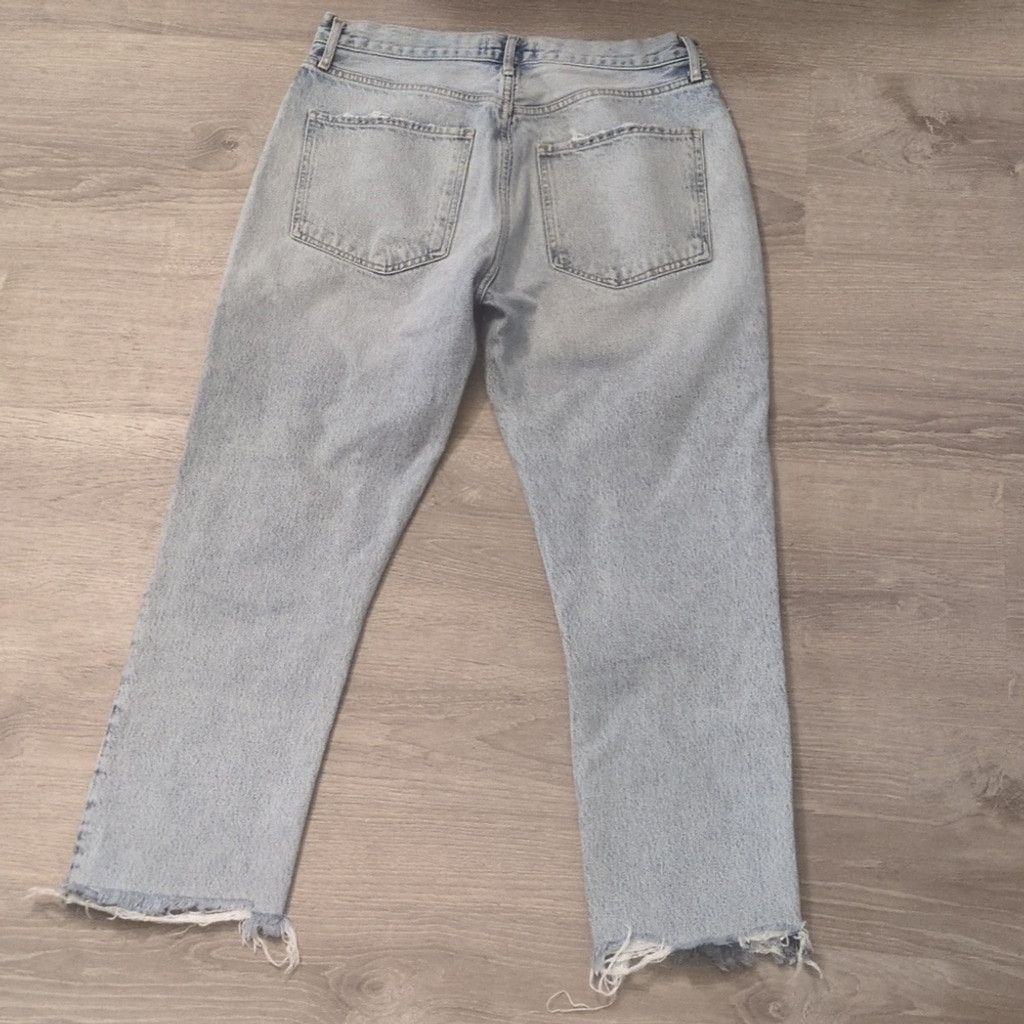 Agolde Agolde distressed raw hem Riley crop jeans size 29 Size 29" - 2 Thumbnail