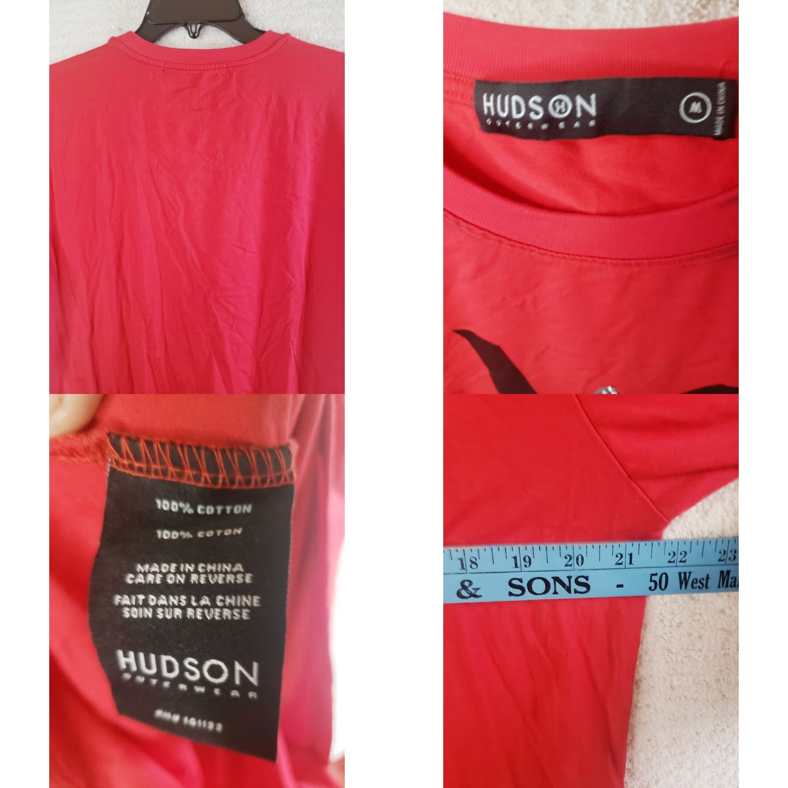 Alife VINTAGE Hudson Outerwear YSL T-Shirt Men M Red Rhinestone Snake Short Sleeve Tee Crew Neck Rhinestone YSL 90s Theme Mens Size US M / EU 48-50 / 2 - 8 Thumbnail