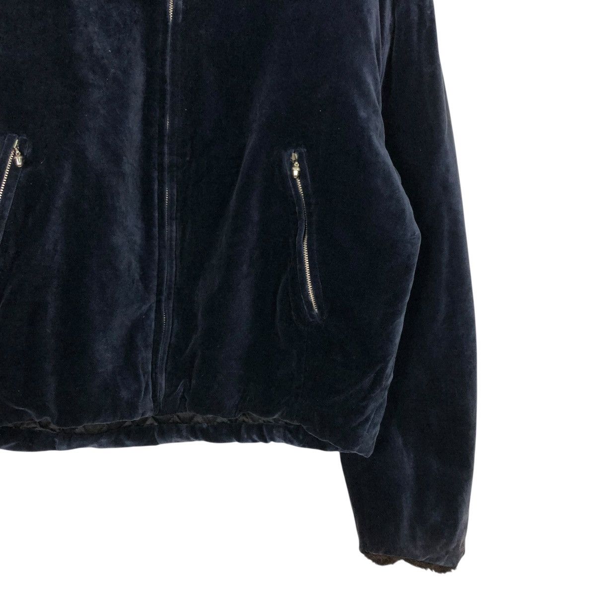 Japanese Brand 🔥RICH DARK BLUE BOMBER JACKET FUR INTERIOR ISSEY MIYAKE Size US L / EU 52-54 / 3 - 7 Thumbnail