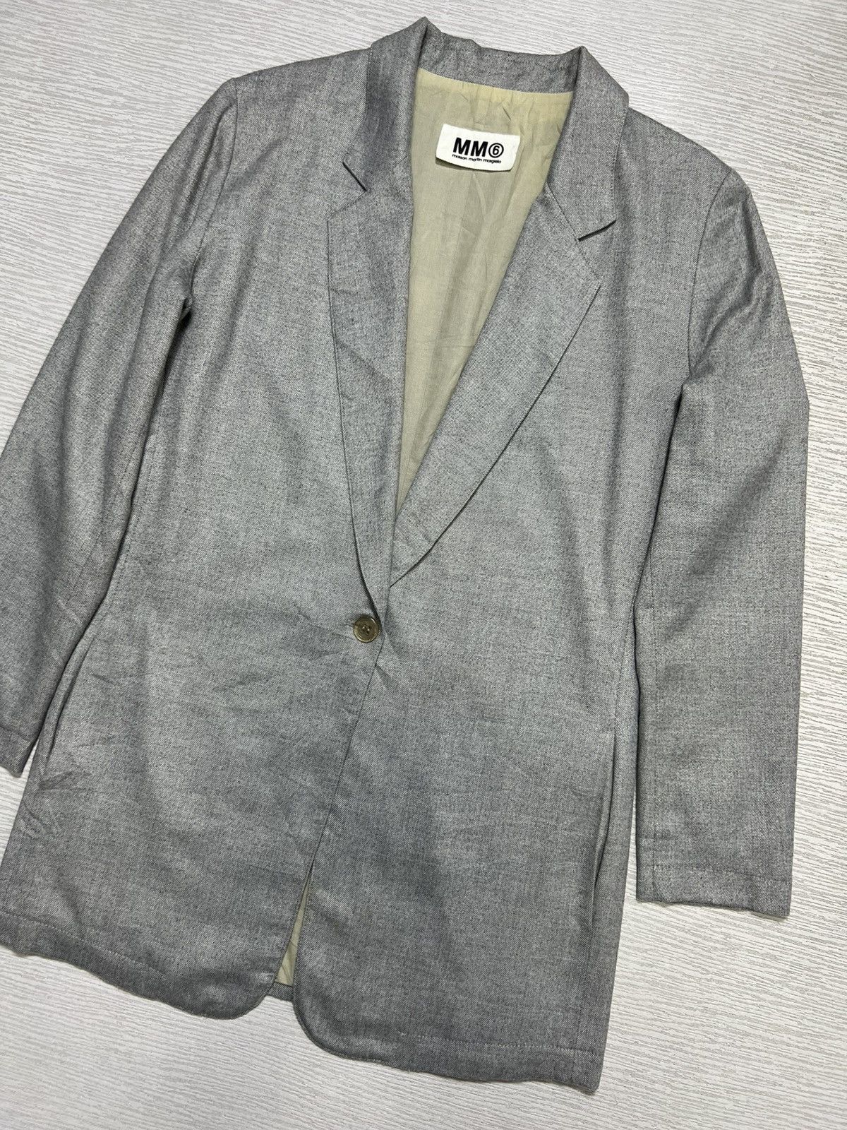 MM6 Maison Margiela - MM6 - Linen Effect Long Blazer Size S / US 4 / IT 40 - 8 Thumbnail