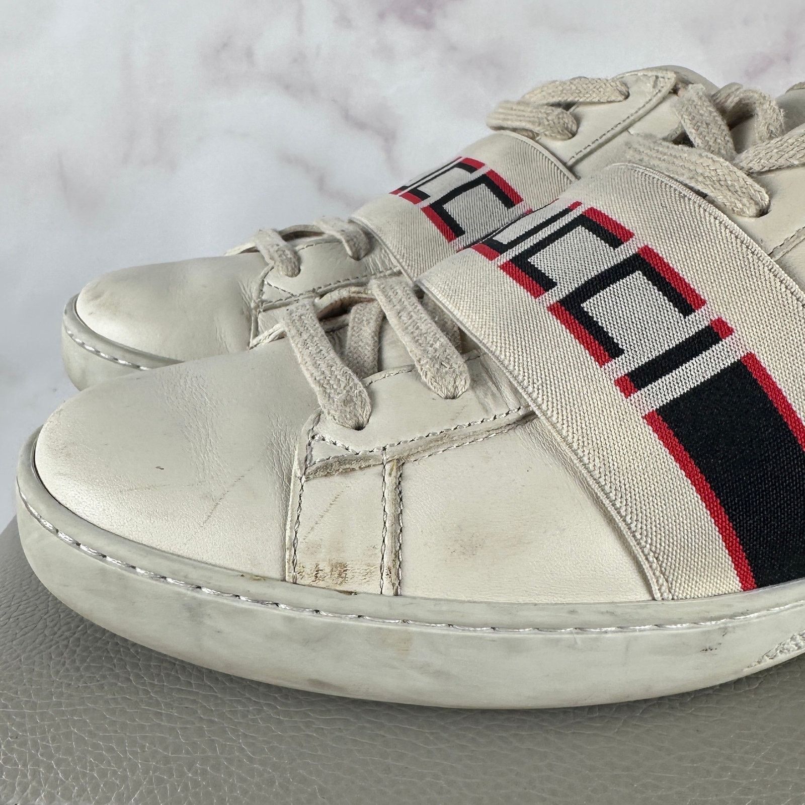 Gucci Ace Stripe White Low Sneaker Size US 5.5 / IT 35.5 - 2 Thumbnail