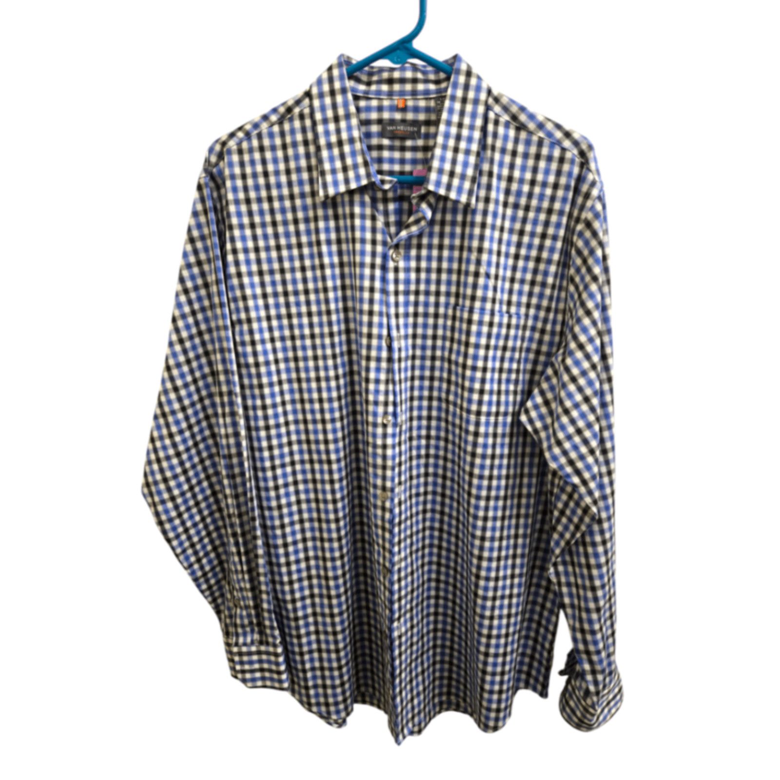Van Heusen Very Good L Blue check Van Heusen Button-Up Shirt Size US L / EU 52-54 / 3 - 1 Preview