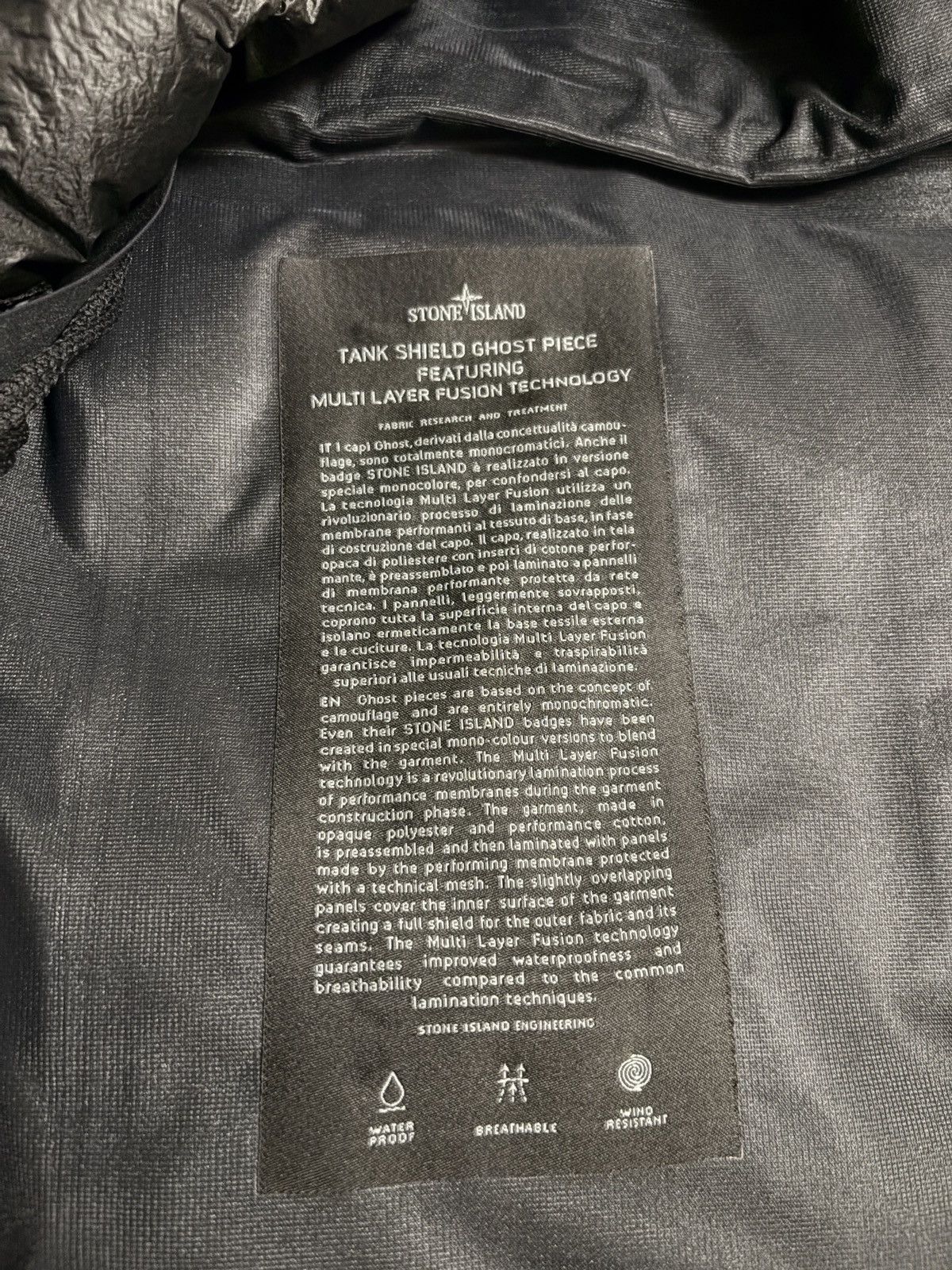 Stone Island Shadow Project Stone Island Tank Shield Ghost Piece | Black SZ XL Size US XL / EU 56 / 4 - 7 Thumbnail