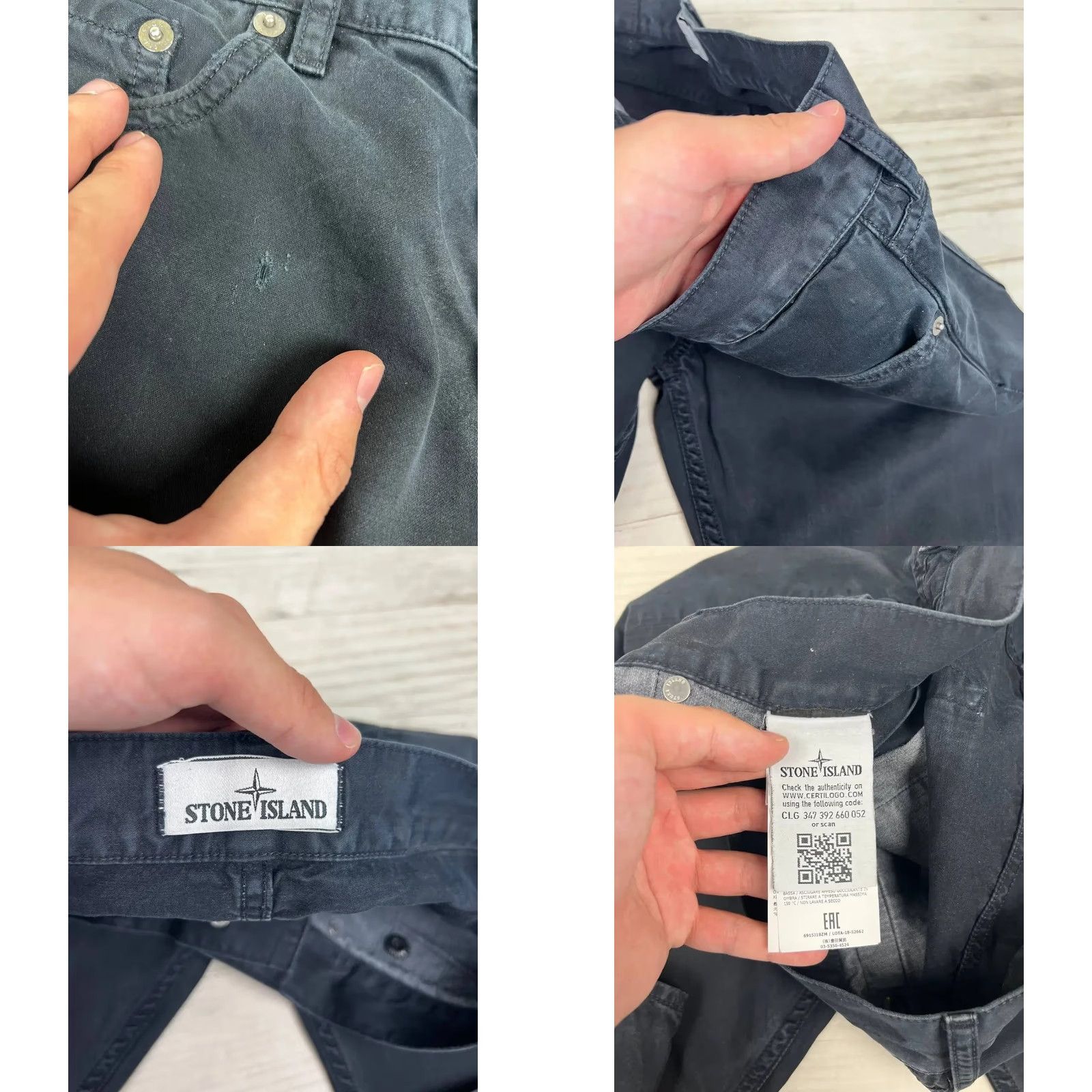 Stone Island Stone Island Pants Mens 32 Black Cotton Slim Front Chino 2018 VINTAGE? Size US 32 / EU 48 - 8 Thumbnail