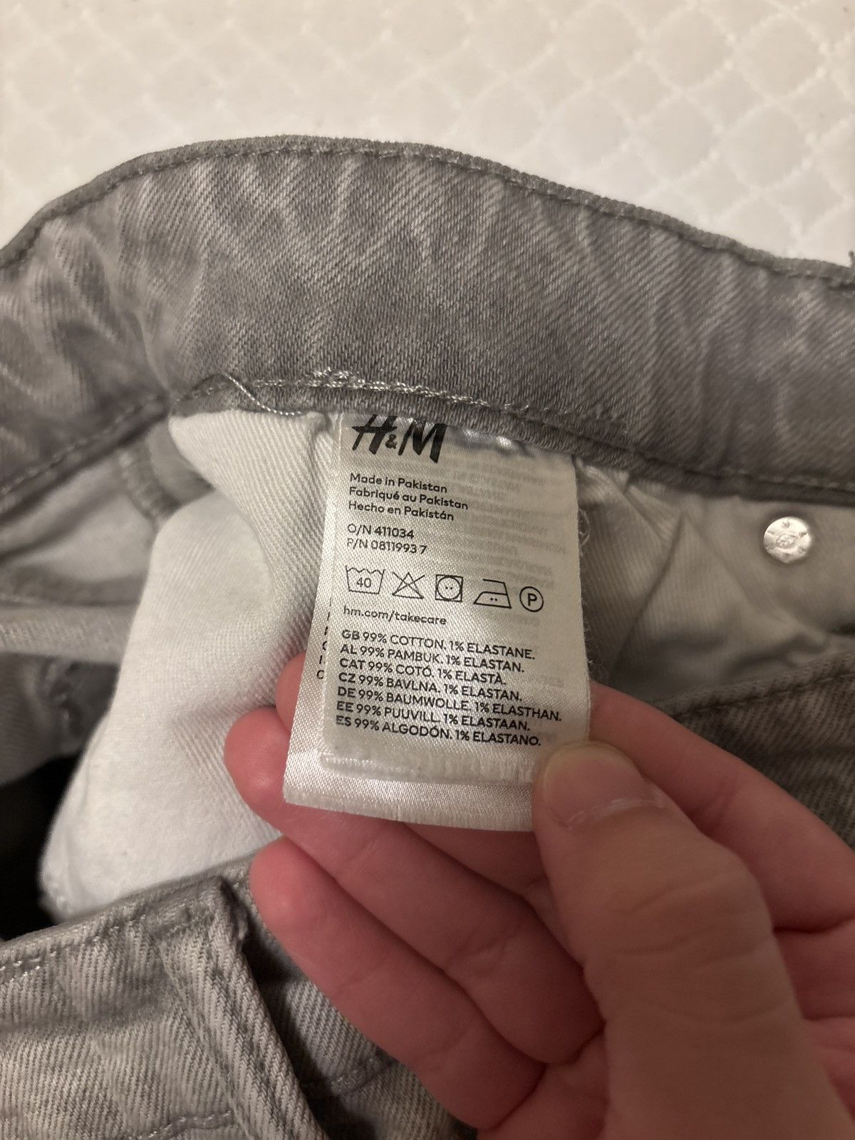 H&M Grey denim jorts Size US 33 - 4 Thumbnail