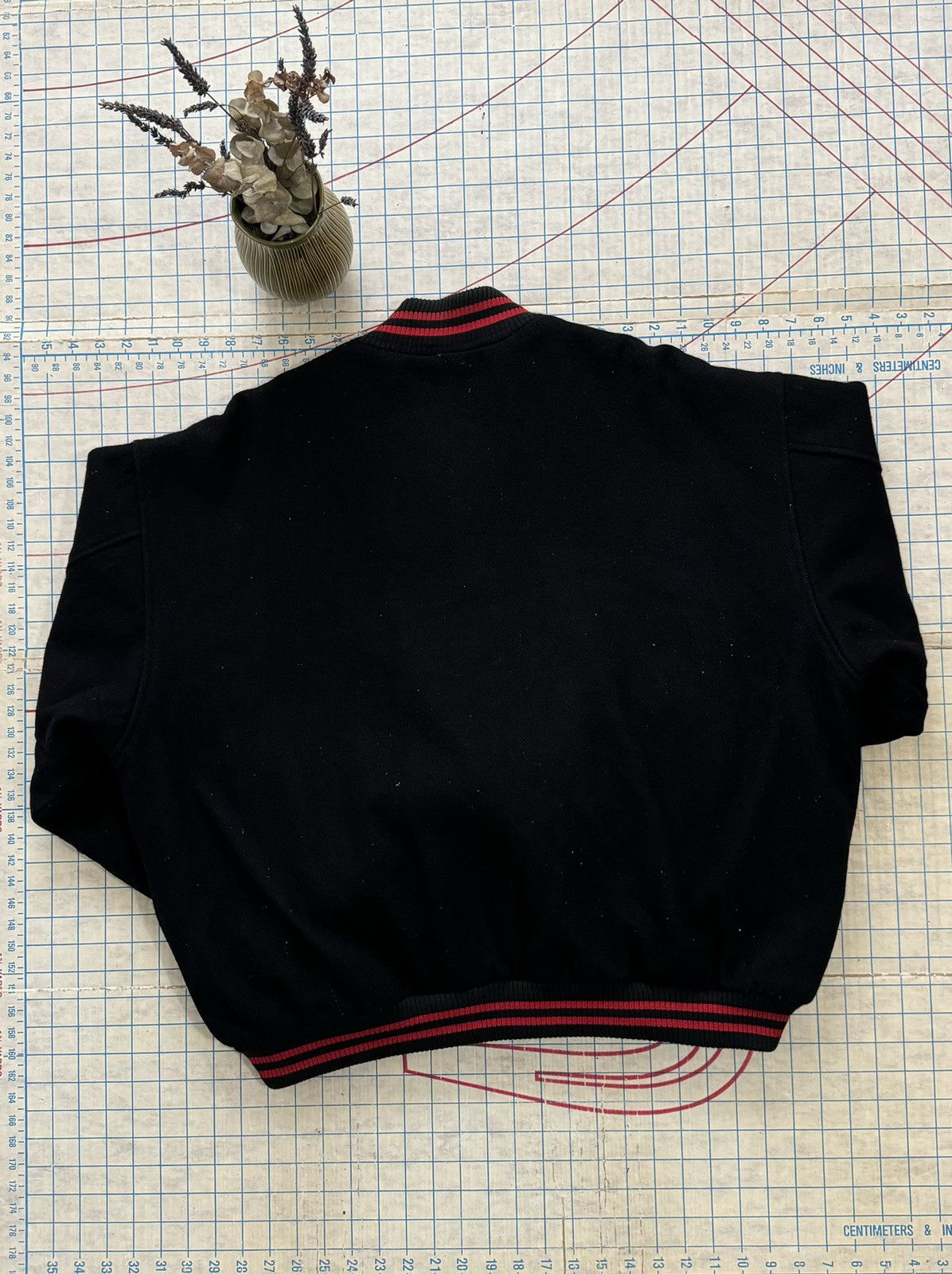 Vintage Vintage Drakkar Noir Bomber Jacket Black Speckled Wool XL Size US XL / EU 56 / 4 - 9 Thumbnail