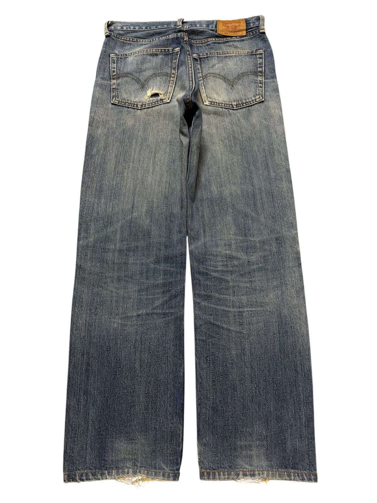 Levi's Vintage 90s Levis 502 Blue Faded Wash Distressed Regular Fit Size US 30 / EU 46 - 2 Thumbnail