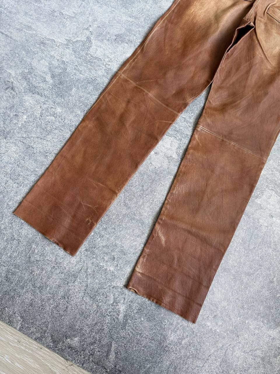 Jitrois Jean Claude Jitrois Brown Leather Pants size 38 Size 38" / US 16 / IT 52 - 10 Thumbnail