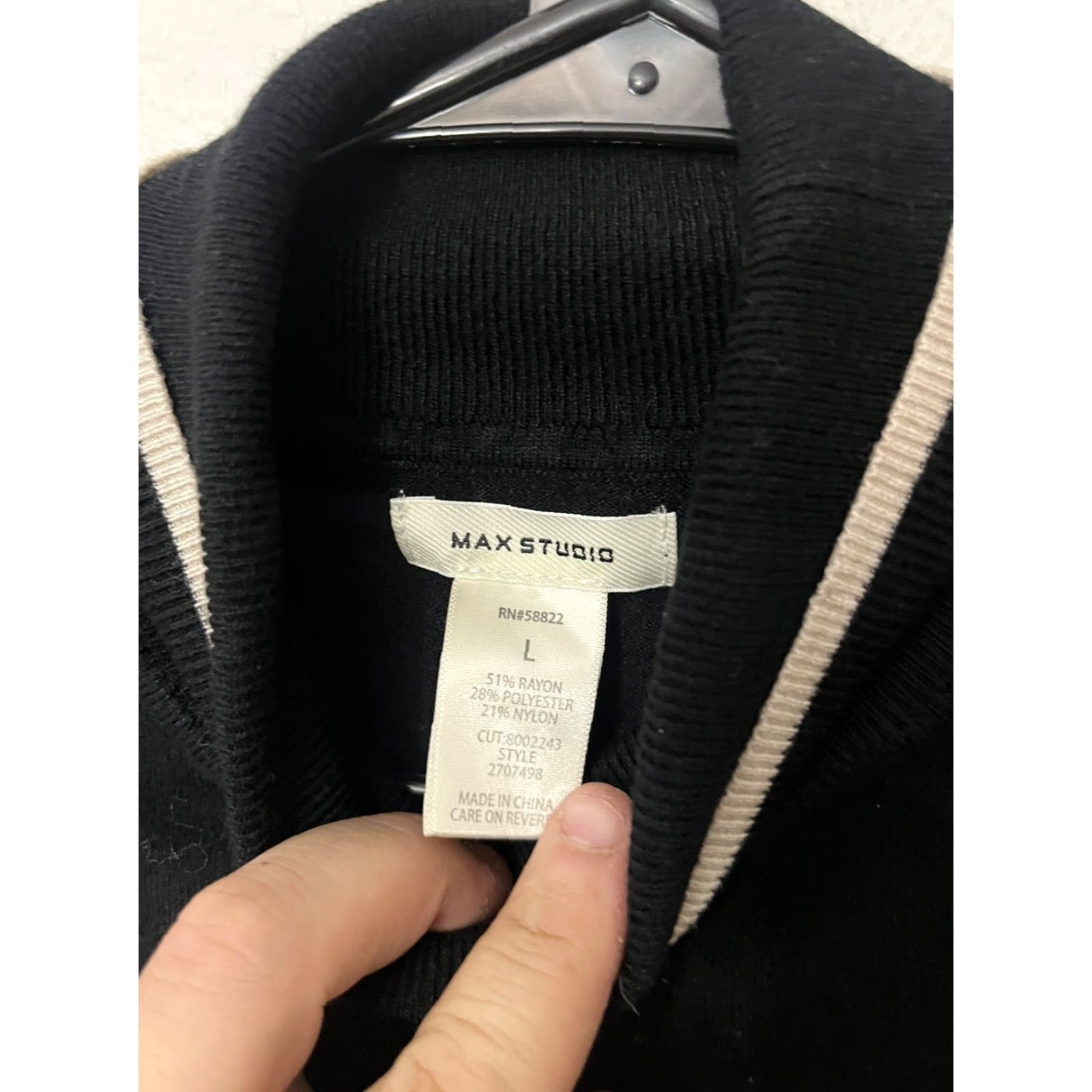 Vintage Max Studio Shirt Womens Large Black Turtleneck Long Sleeve Sweater Casual Size L / US 10 / IT 46 - 3 Thumbnail