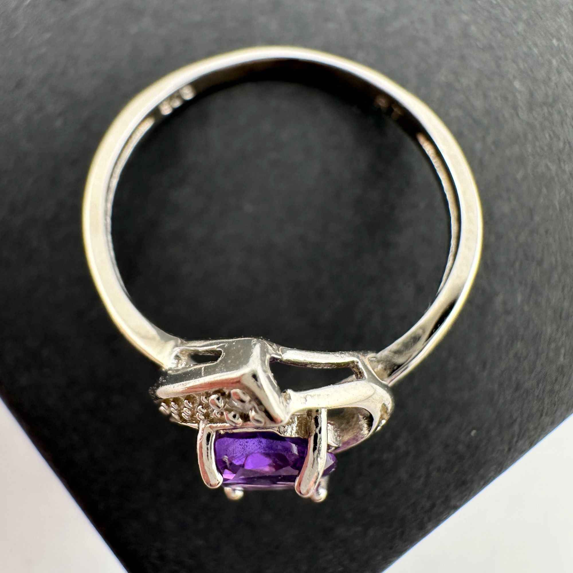 Other 1.11 Carat Amethyst Ring with Diamond Accent - Sterling Silv Size ONE SIZE - 7 Thumbnail