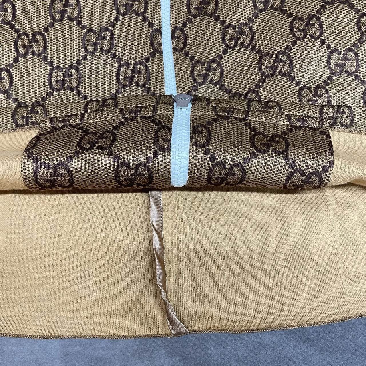 Gucci Gucci Blue-brown stitching full-print hooded jacket 2501-Ne Size US XXS / EU 40 - 3 Thumbnail