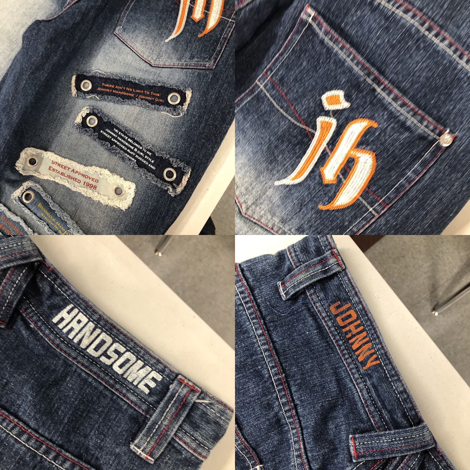 Vintage Johnny Handsome Jeans Mens 32 Blue Men Tag 31x32 Decorative Baggy Hip Hop Skate Size US 32 / EU 48 - 10 Thumbnail