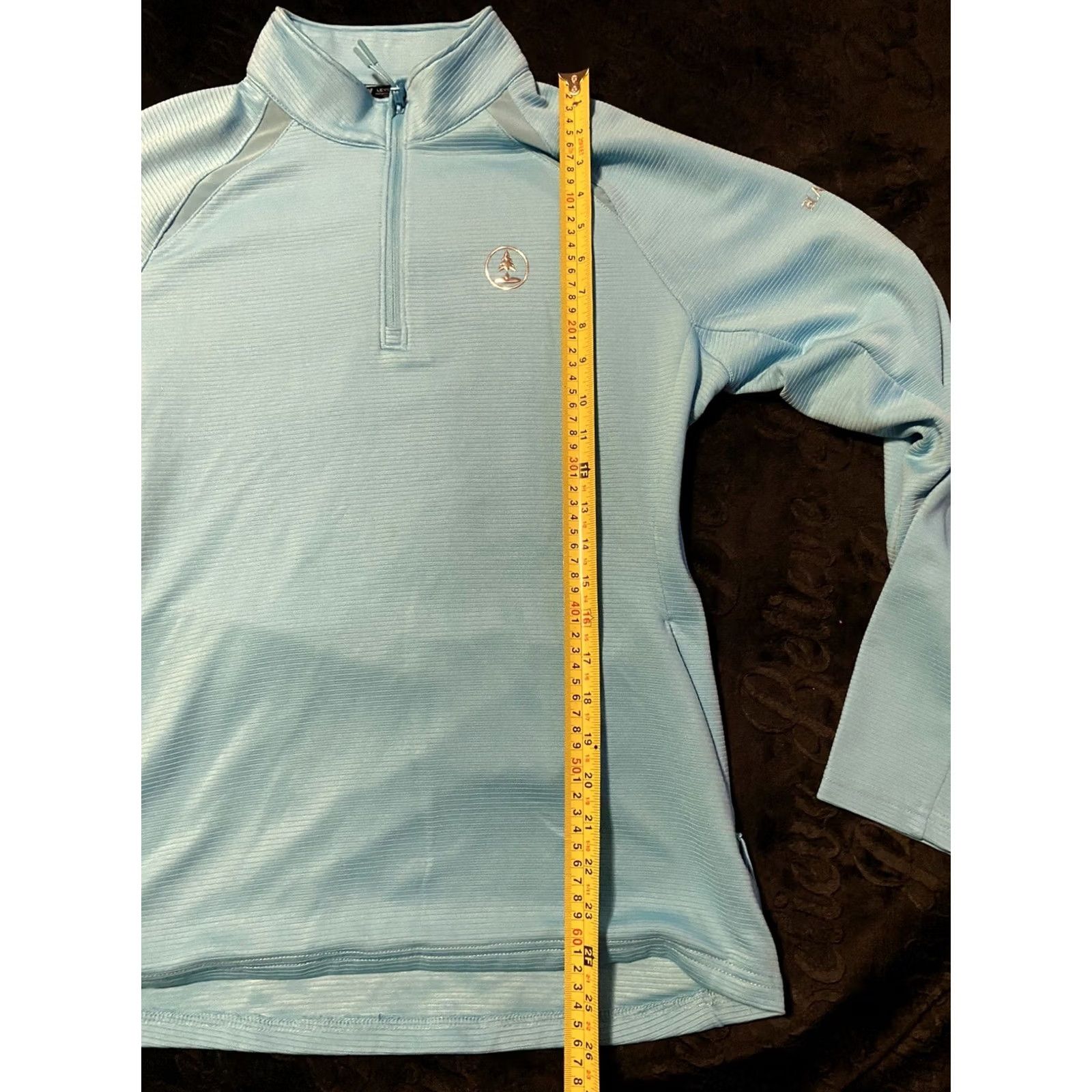Vintage LEVELWEAR Women’s Blue 1/4 Zip Band Collar Pullover Top L Activewear Jersey Athletic Modern Size L / US 10 / IT 46 - 5 Thumbnail