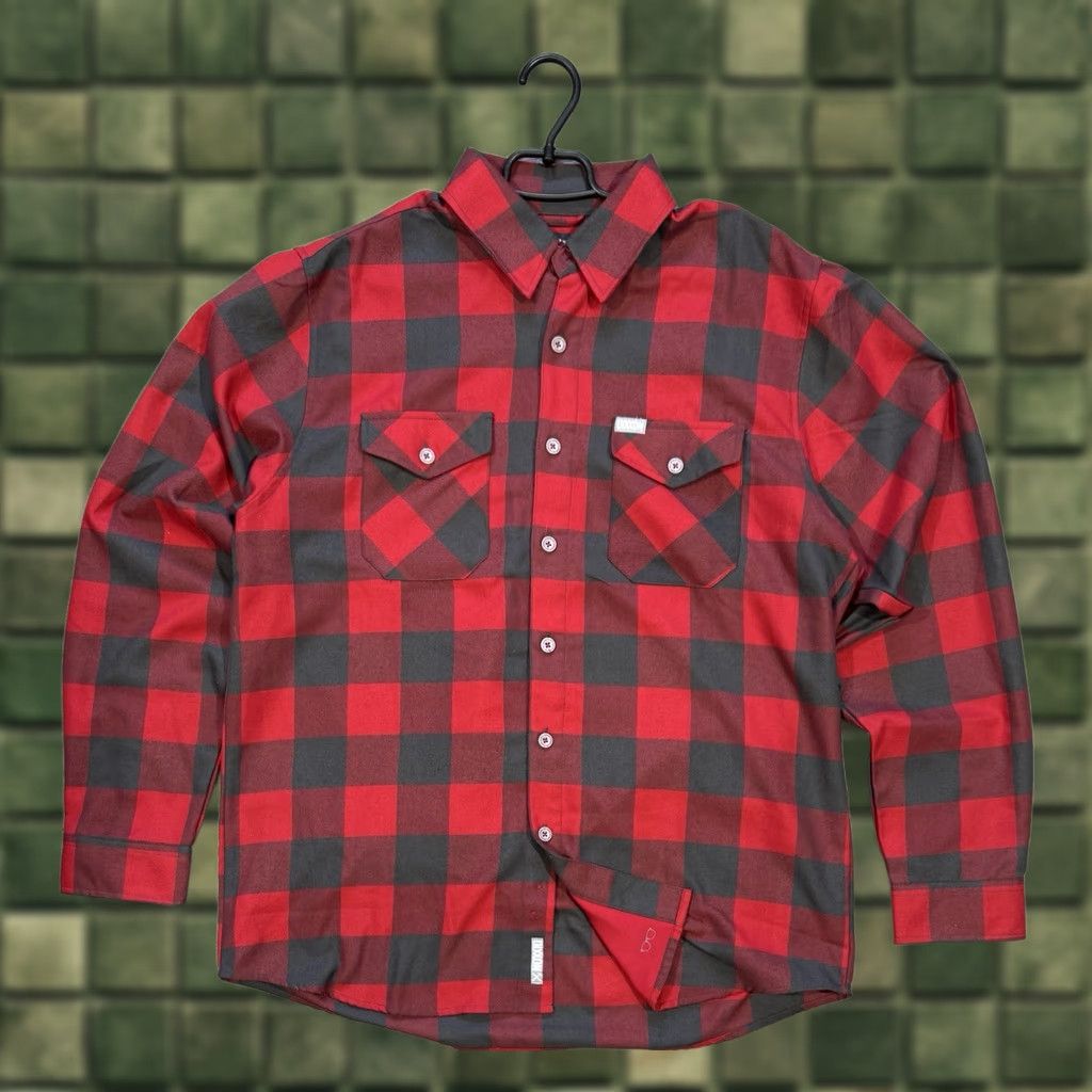 Vintage Dixxon Fifty Fifty Flannel Red Buffalo Plaid Button Down Shirt Mens Size Large Size US L / EU 52-54 / 3 - 1 Thumbnail