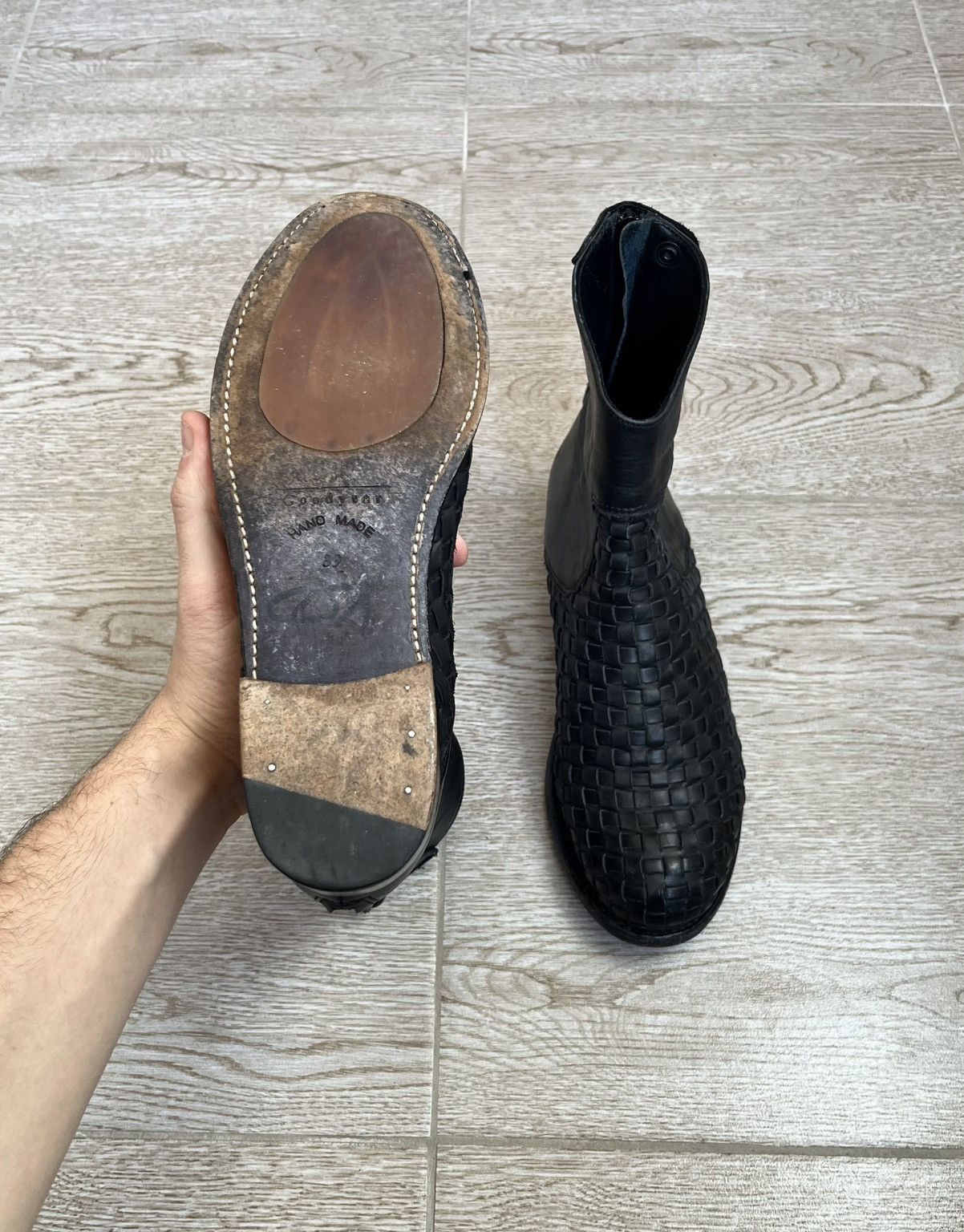 The Last Conspiracy The Last Conspiracy Bottega Veneta Style Leather Boots 90s Size US 6.5 / EU 39-40 - 7 Thumbnail