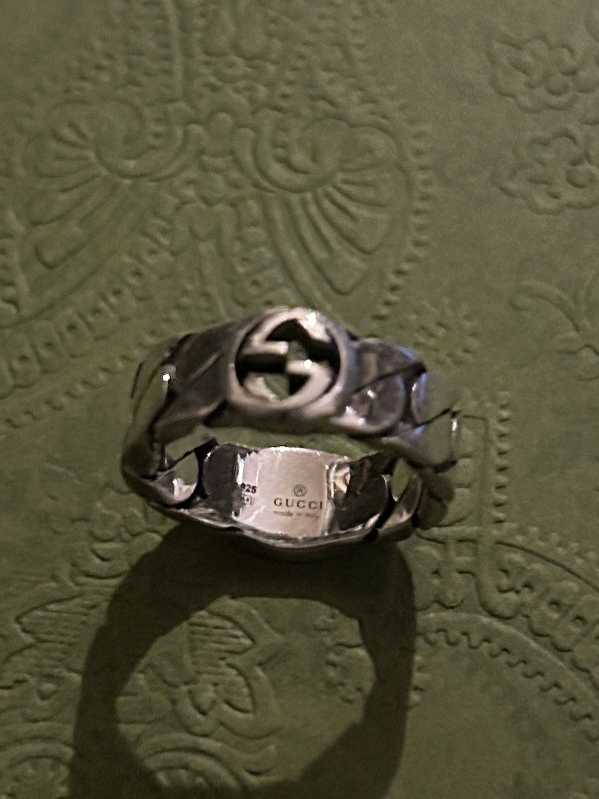 Gucci Gucci Sterling Silver Interlocking Ring 678656 Size ONE SIZE - 8 Thumbnail