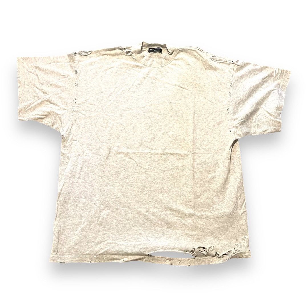 トップス BALENCIAGA OVERSIZED REPAIRED T-SHIRT 1 Balenciaga 3B Sports Icon Repaired T-shirt Oversized | Saks