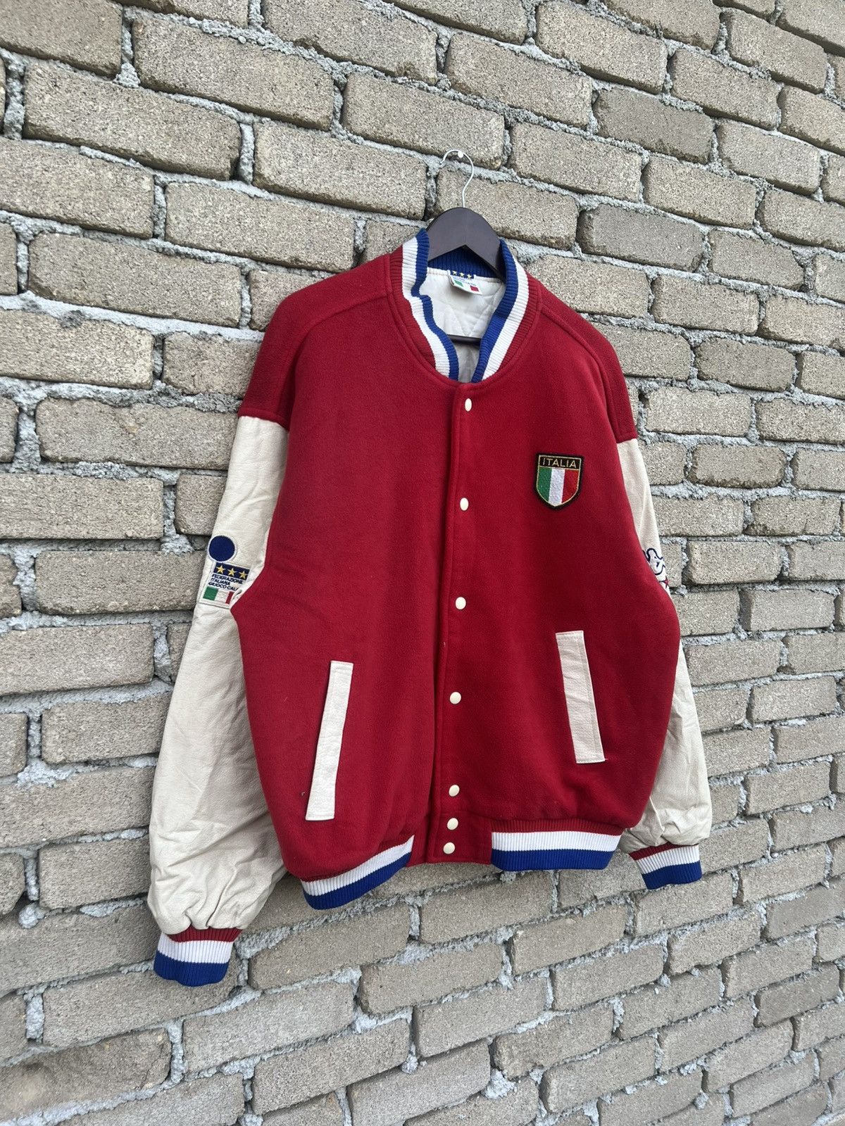 Vintage Vintage Kappa Italia Wool Leather Varsity Size US XL / EU 56 / 4 - 4 Thumbnail