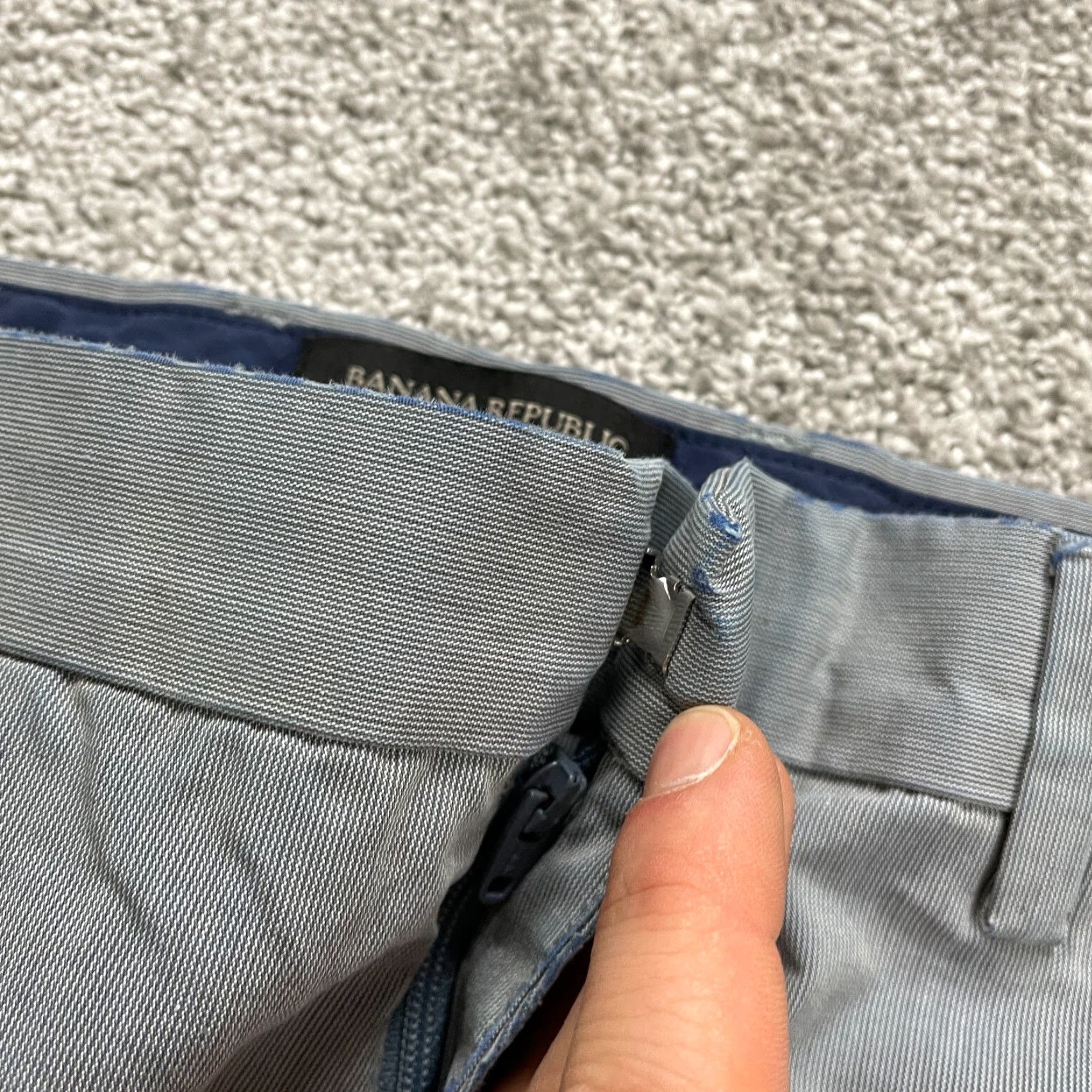 Banana Republic VINTAGE Banana Republic Slim Fit Dress Pants Mens 32x30 Blue Straight Leg Business Workwear Size US 32 / EU 48 - 4 Thumbnail