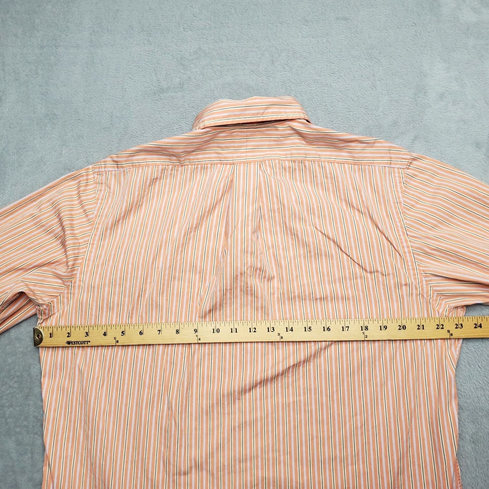 Ralph Lauren Ralph Lauren Shirt Men 16.5 Salmon Striped Classic Fit Long Sleeve Pony Casual Size US XL / EU 56 / 4 - 6 Thumbnail