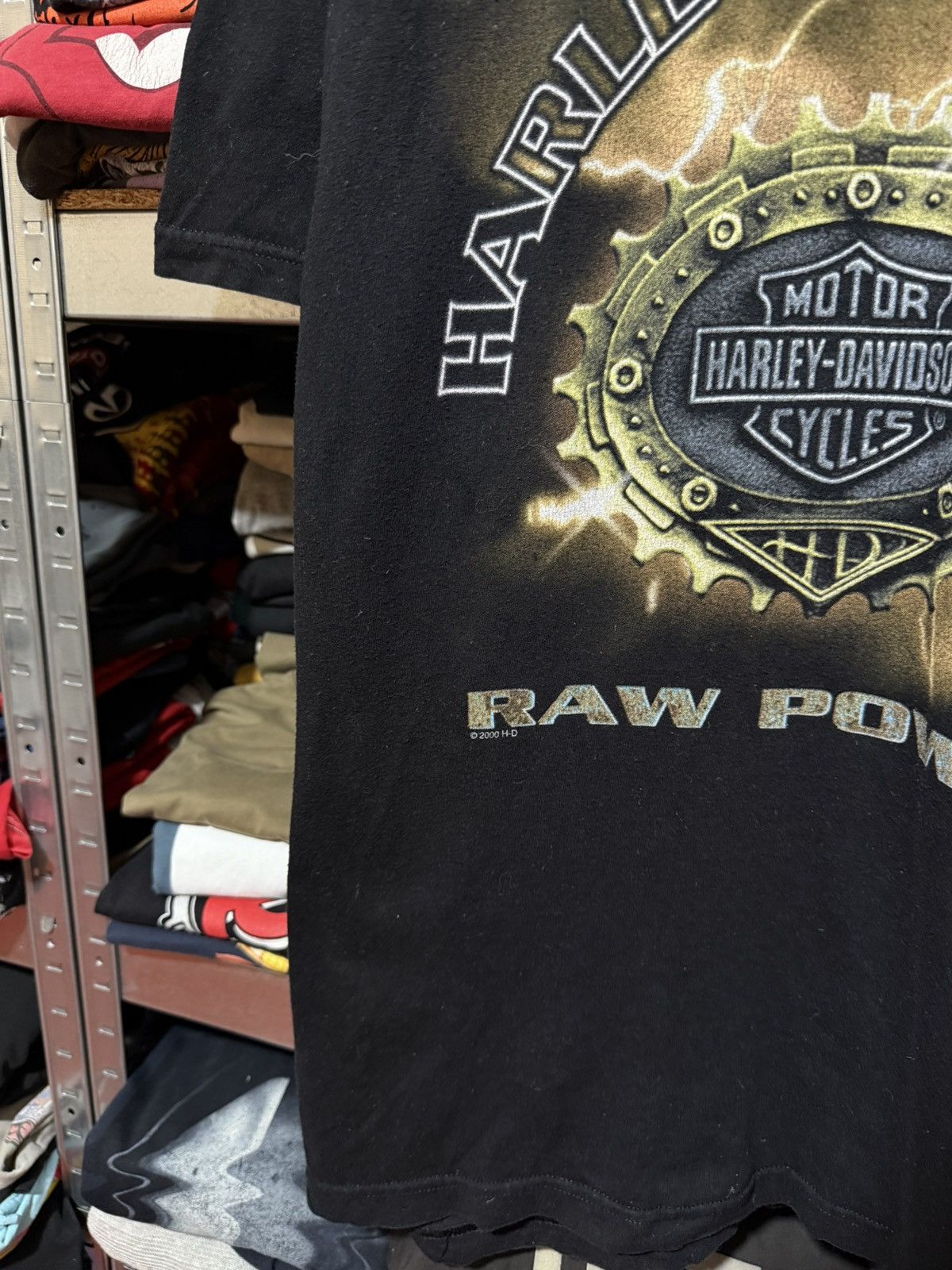 Harley Davidson Vintage 2000 Harley Davidson Raw Power Salinas CA T-Shirt Size US XL / EU 56 / 4 - 5 Thumbnail