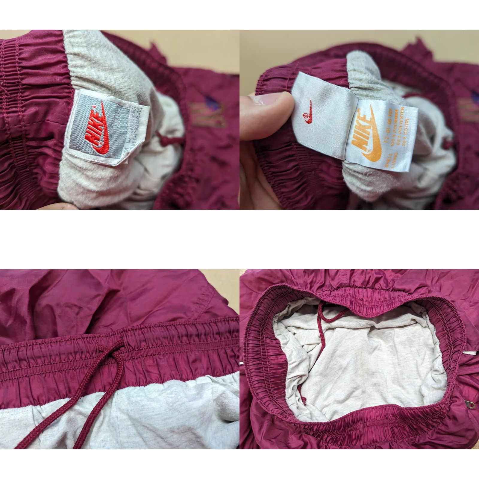 Nike Vintage Nike 80s Mens Shorts M Red Nylon Lined Athletic Quick Dry Drawstring Elastic Waist Sports Casual Shorts Mens Size US 29 - 8 Thumbnail
