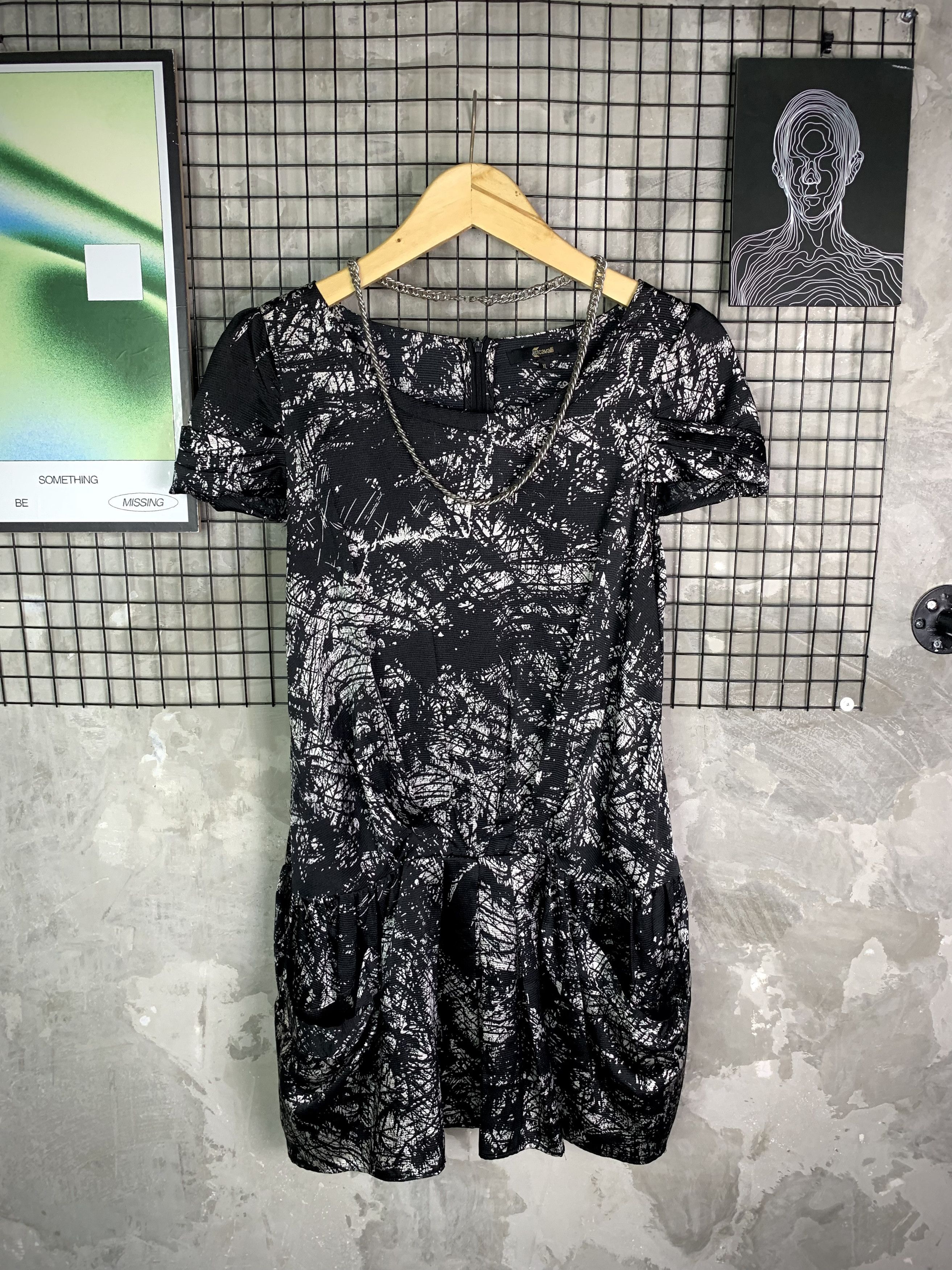 Just Cavalli Just Cavalli Abstract Texture Mini Dress Indie Grunge Size XS / US 0-2 / IT 36-38 - 1 Thumbnail