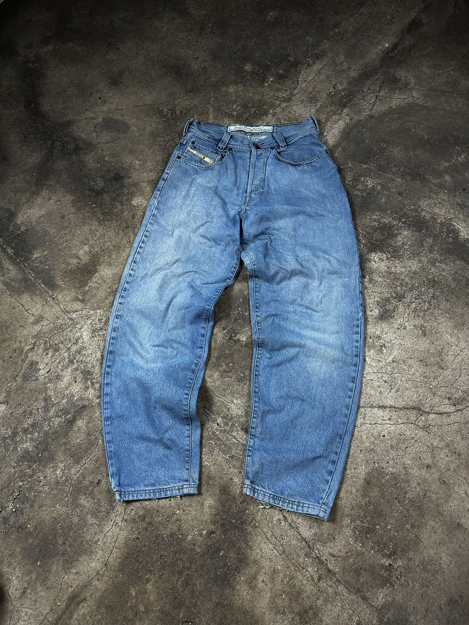 90s Vintage Diesel Oversized Baggy Washed Faded Jeans