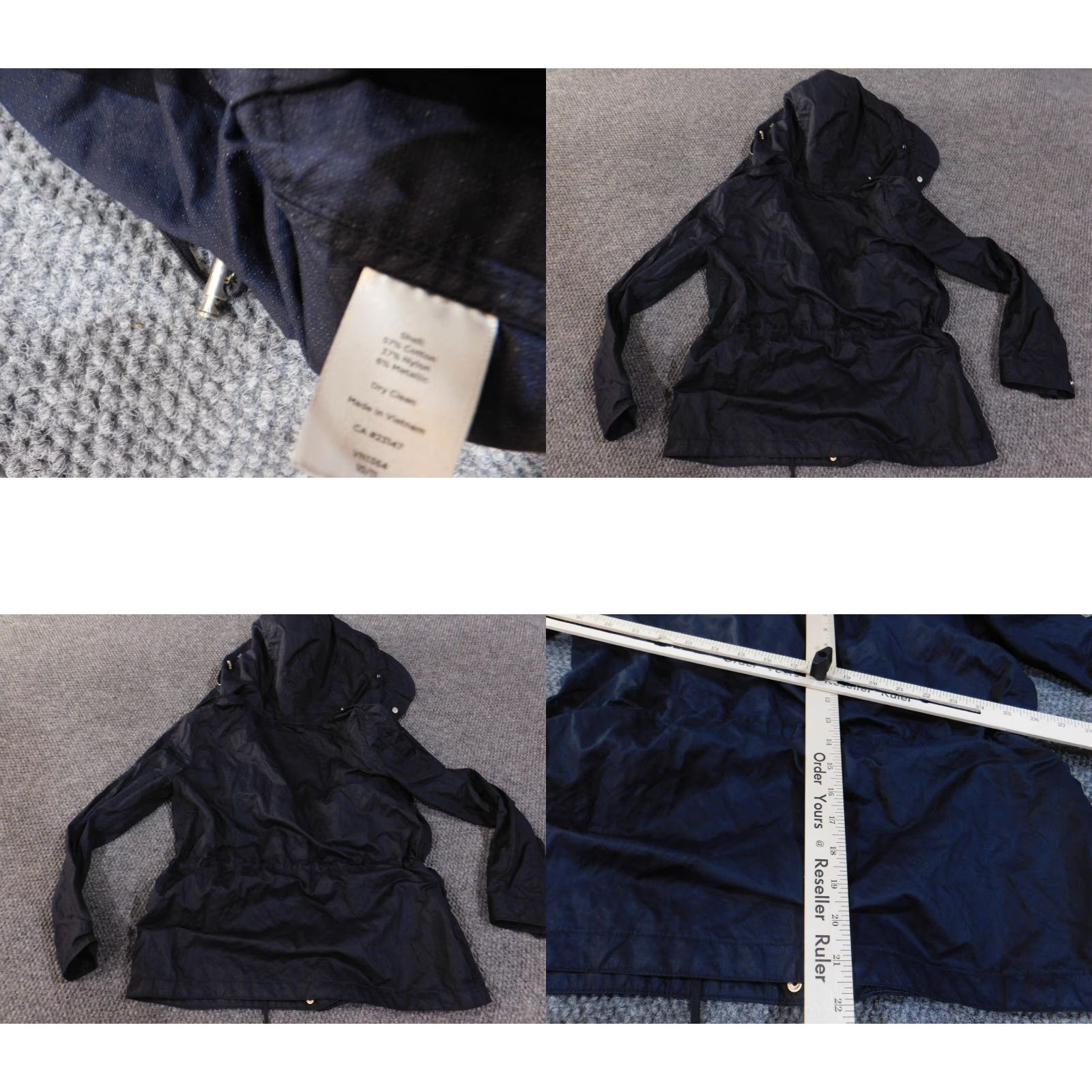 Talbots Talbots Jacket 6 Blue Zip Hoodie Womens Cotton Metallic Drawstring Casual Jacket Size M / US 6-8 / IT 42-44 - 8 Thumbnail