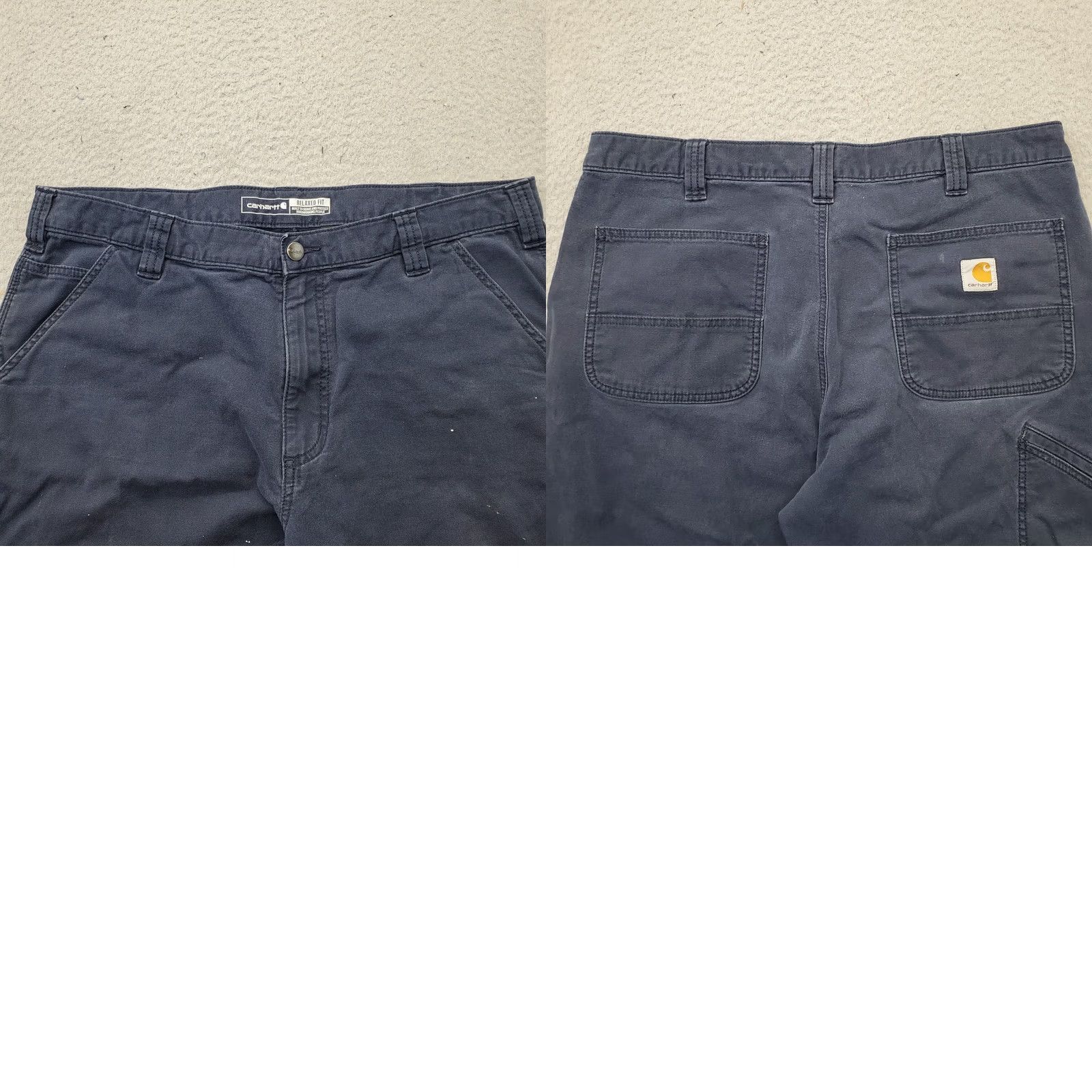 Carhartt Carhartt Work Pants Mens 38x30 Navy Canvas Rugged Flex Relaxed Fit Straight Leg Mens Size 38 Navy Carhartt Work Pants Size US 38 / EU 54 - 9 Thumbnail