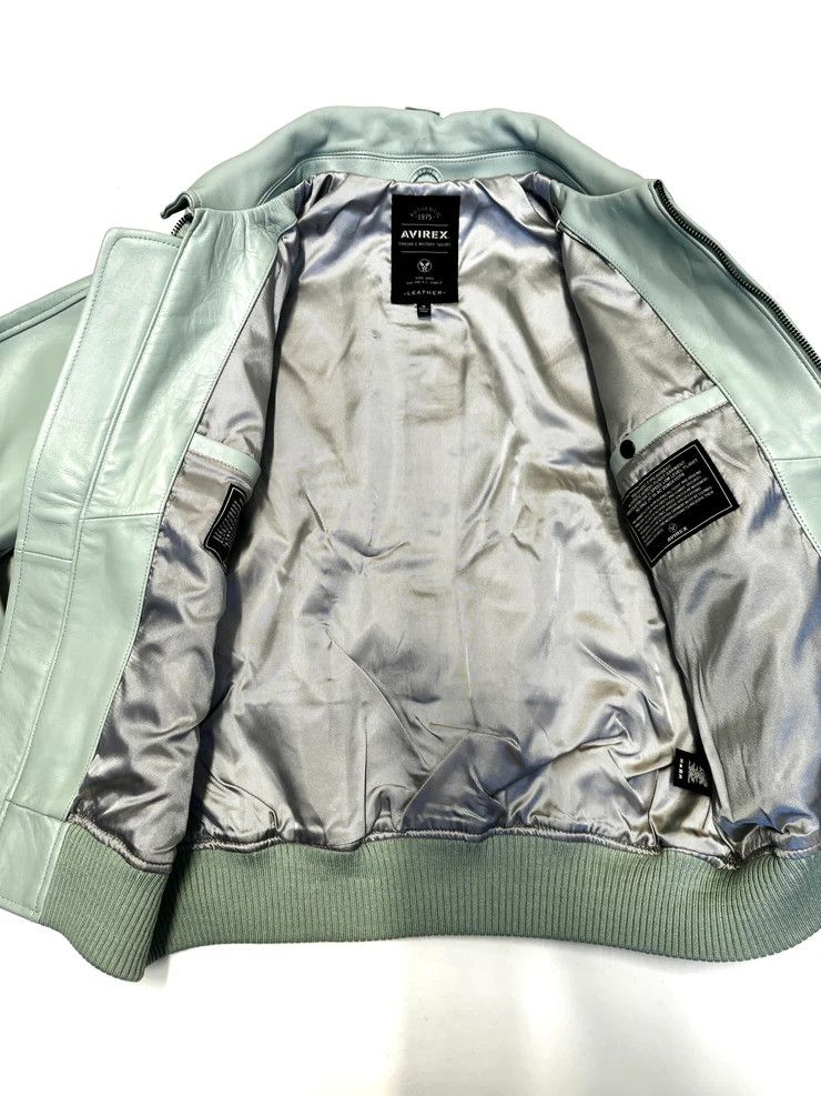 Avirex Avirex Varisty Baby Blue Leather Jacket Size US M / EU 48-50 / 2 - 1 Thumbnail