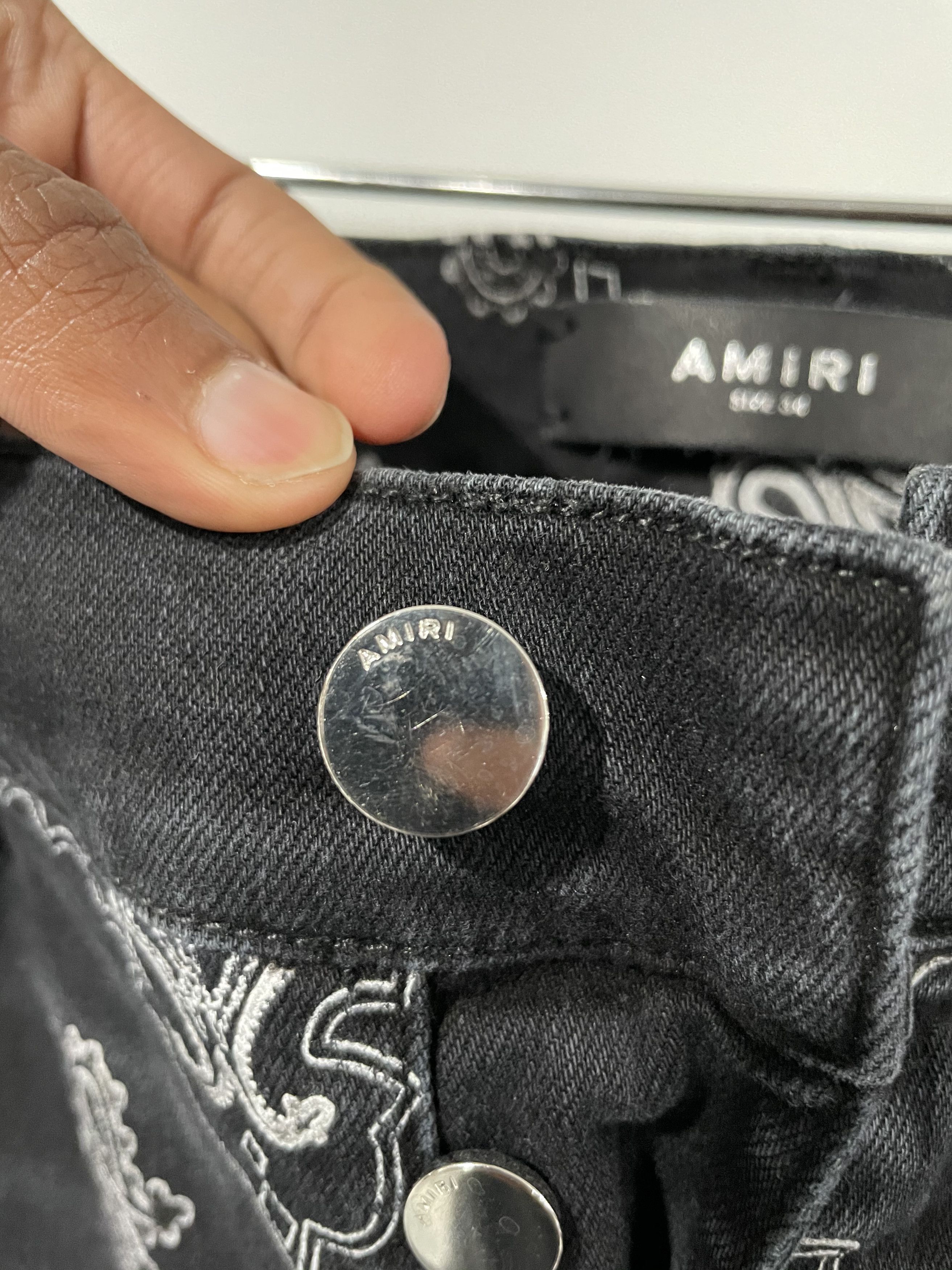 Amiri AMIRI (Flocked Bandana Jeans) Size US 34 / EU 50 - 8 Thumbnail