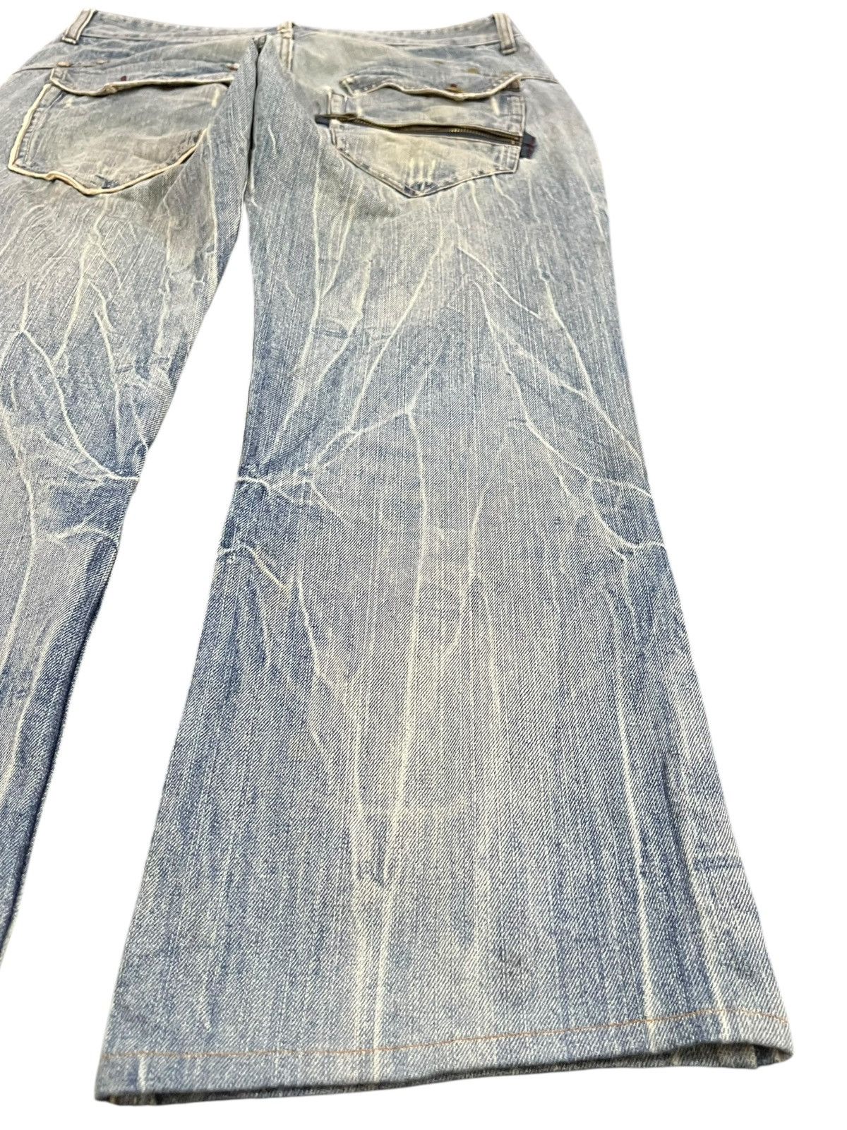 Japanese Brand Vintage Oilcake Studded Low rise Boot cut Denim Size US 34 / EU 50 - 8 Thumbnail