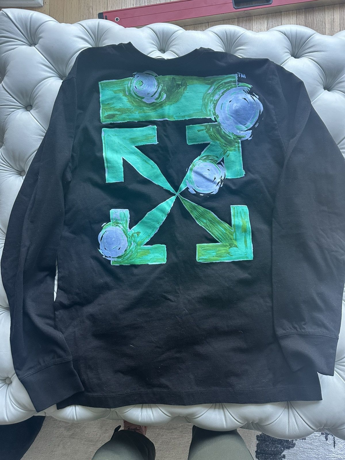 Off-White Off-White Arrows Long Sleeve T-Shirt – Black/Green Size US XL / EU 56 / 4 - 1 Thumbnail