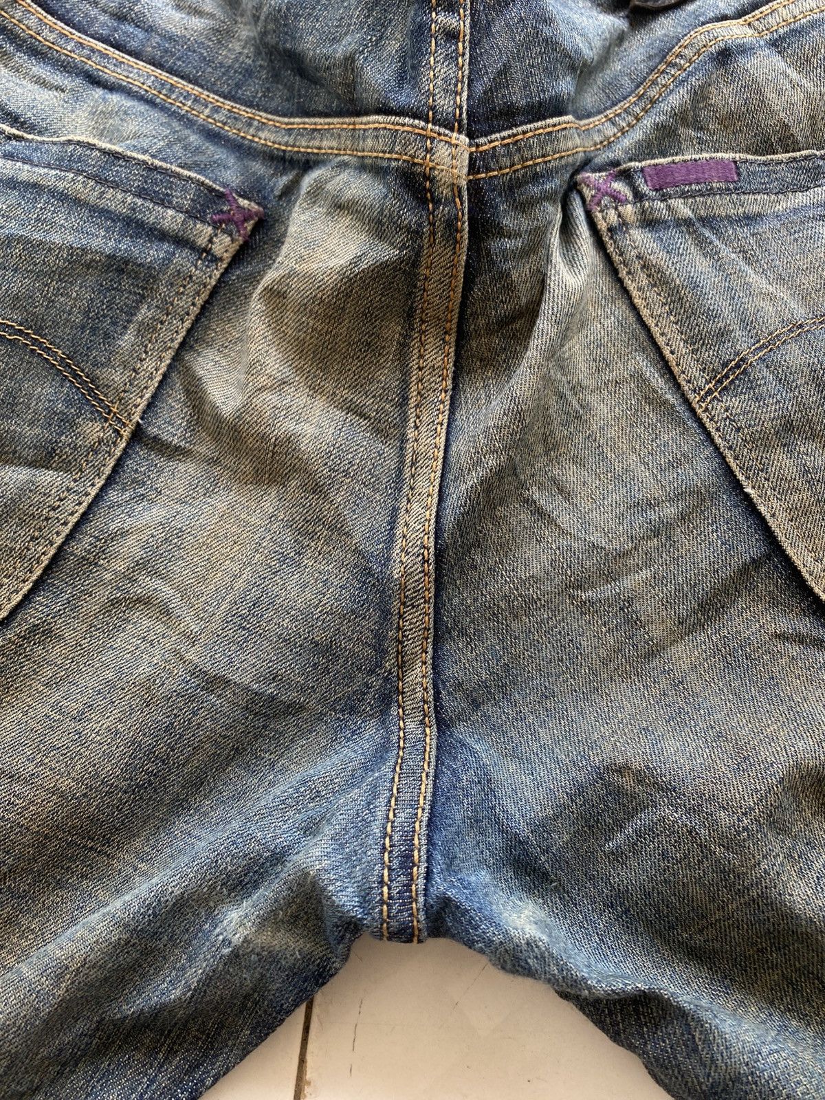 Lee Lee x TK Mixpice Purple Yarn Thrased Denim Size US 34 / EU 50 - 10 Thumbnail