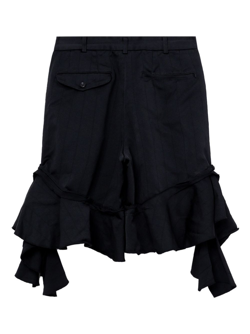 Comme des Garcons SHIRT o1mle1224 Serge Overdyed Ruffled Short in Navy Size 26" / US 2 / IT 38 - 2 Thumbnail