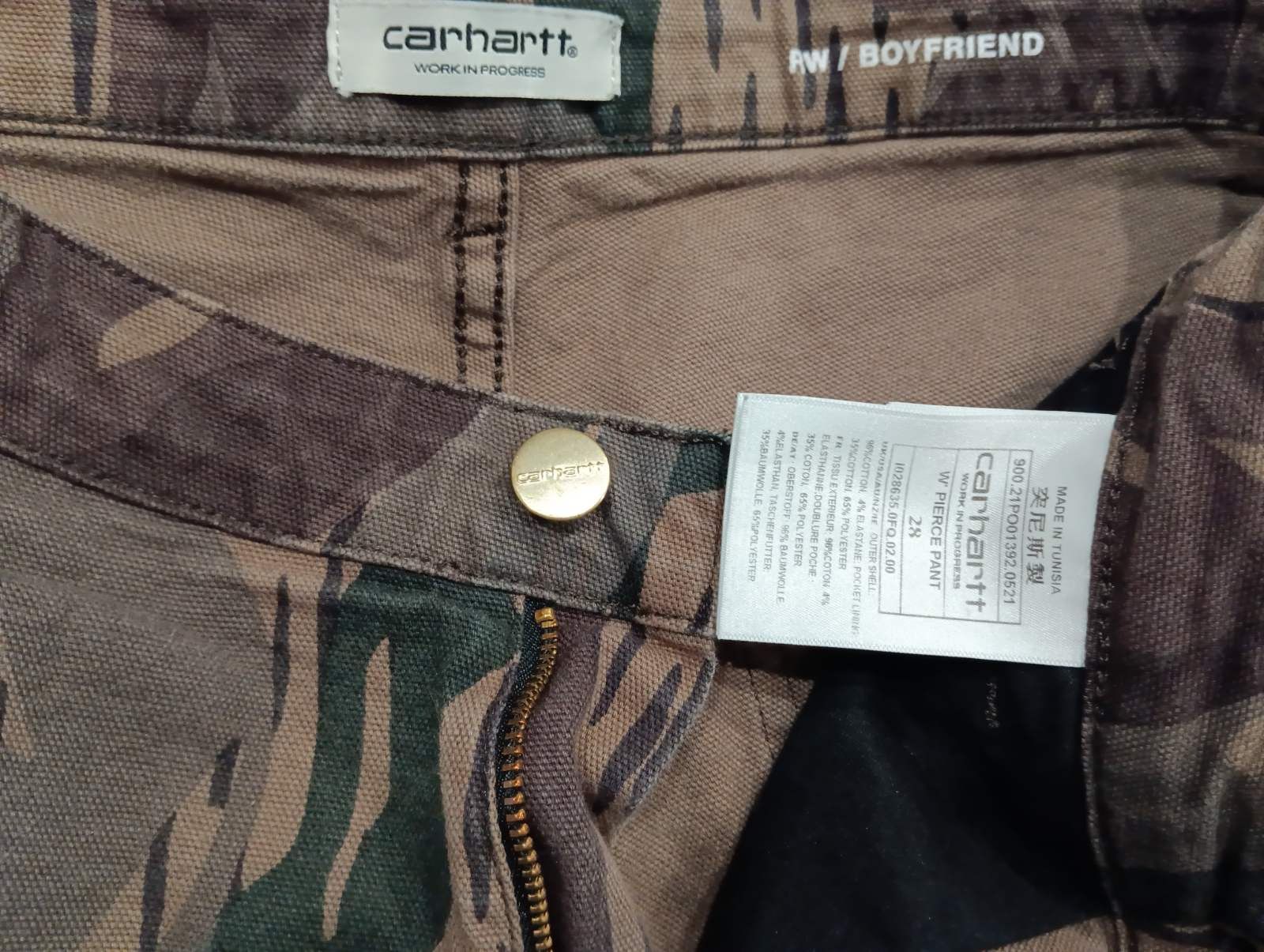 Carhartt Carhartt Womens Pierce Pants Brown Camo Unite Size 28" / US 6 / IT 42 - 8 Thumbnail