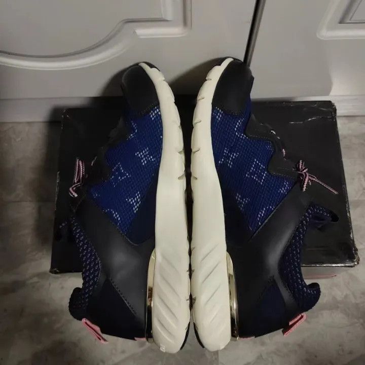 Louis Vuitton Louis Vuitton Blue Black Sports Sneakers -2508 Size US 7.5 / EU 40-41 - 6 Thumbnail