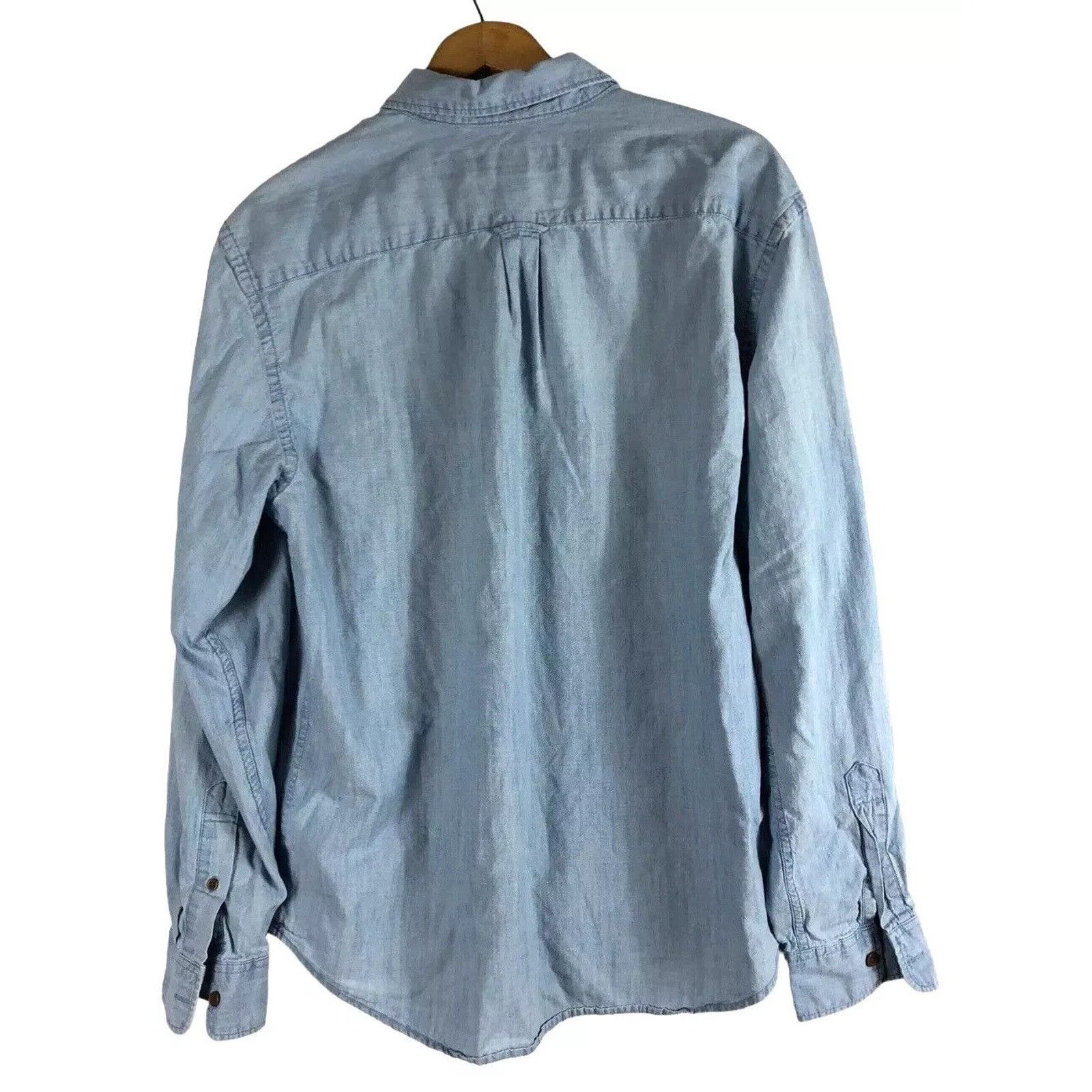 Old Navy Old Navy Mens XXL Tall Chambray Shirt Slim Long Sleeve BF Size US XXL / EU 58 / 5 - 2 Thumbnail
