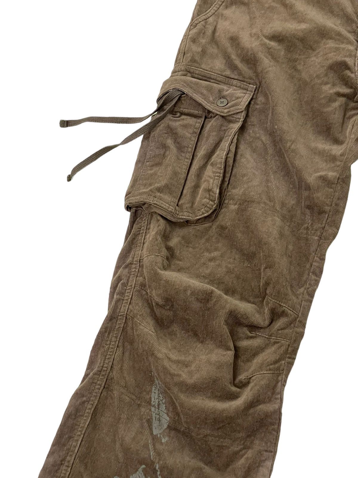 Japanese Brand Wide Cargo Sunny Cloud Corduroy Loose 6🟦8 Size US 31 - 6 Thumbnail