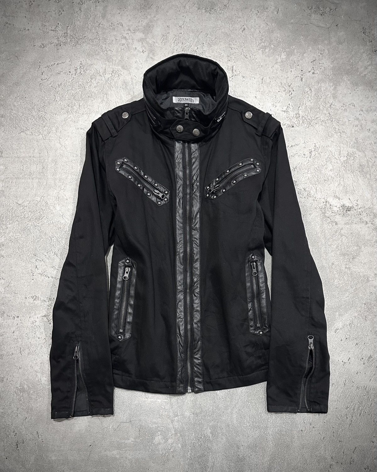 14th Addiction × GOSTAR DE FUGA Fuga Waxed Double Zip Faux Fur