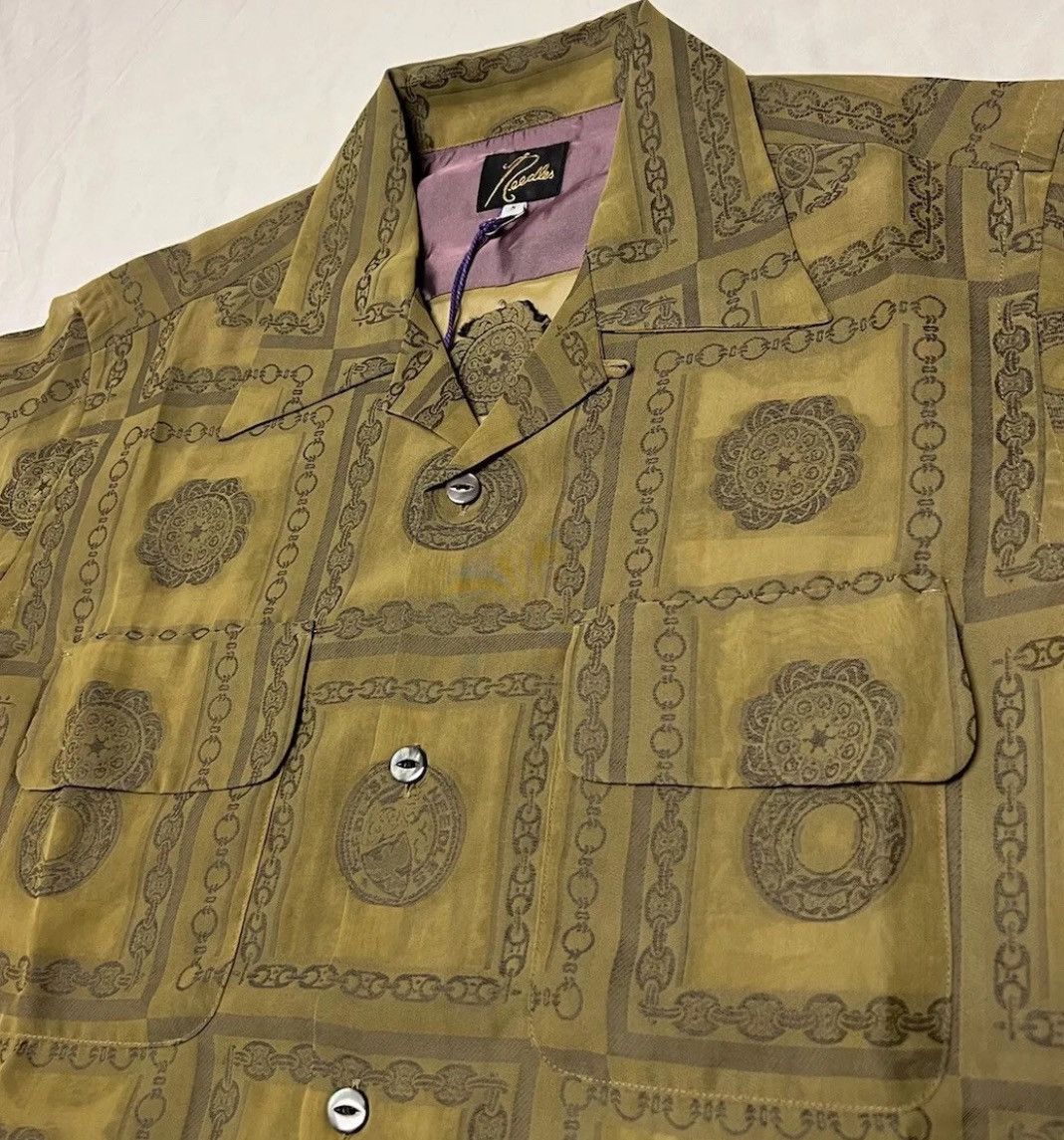 Needles Needles Classic Camp Shirt Mens S PE/R Chain Border Jacquard Size US S / EU 44-46 / 1 - 4 Thumbnail