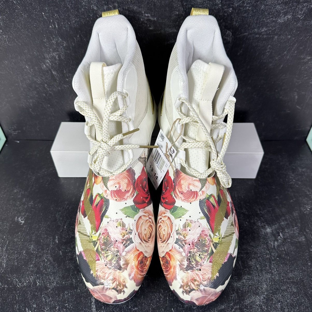 Adidas ADIZERO CHAOS SPEED CORONATION OFF WHITE GOLD FOOTBALL CLEAT Size US 13 / EU 46 - 2 Thumbnail